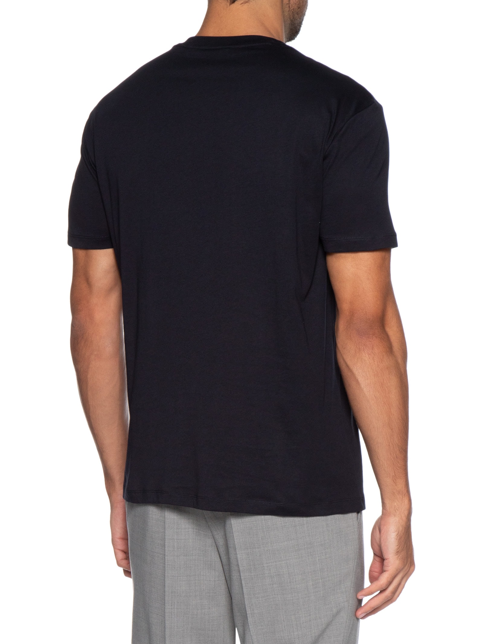 Camiseta Masculina Manga Curta Club Mini Azul Armani Exchange