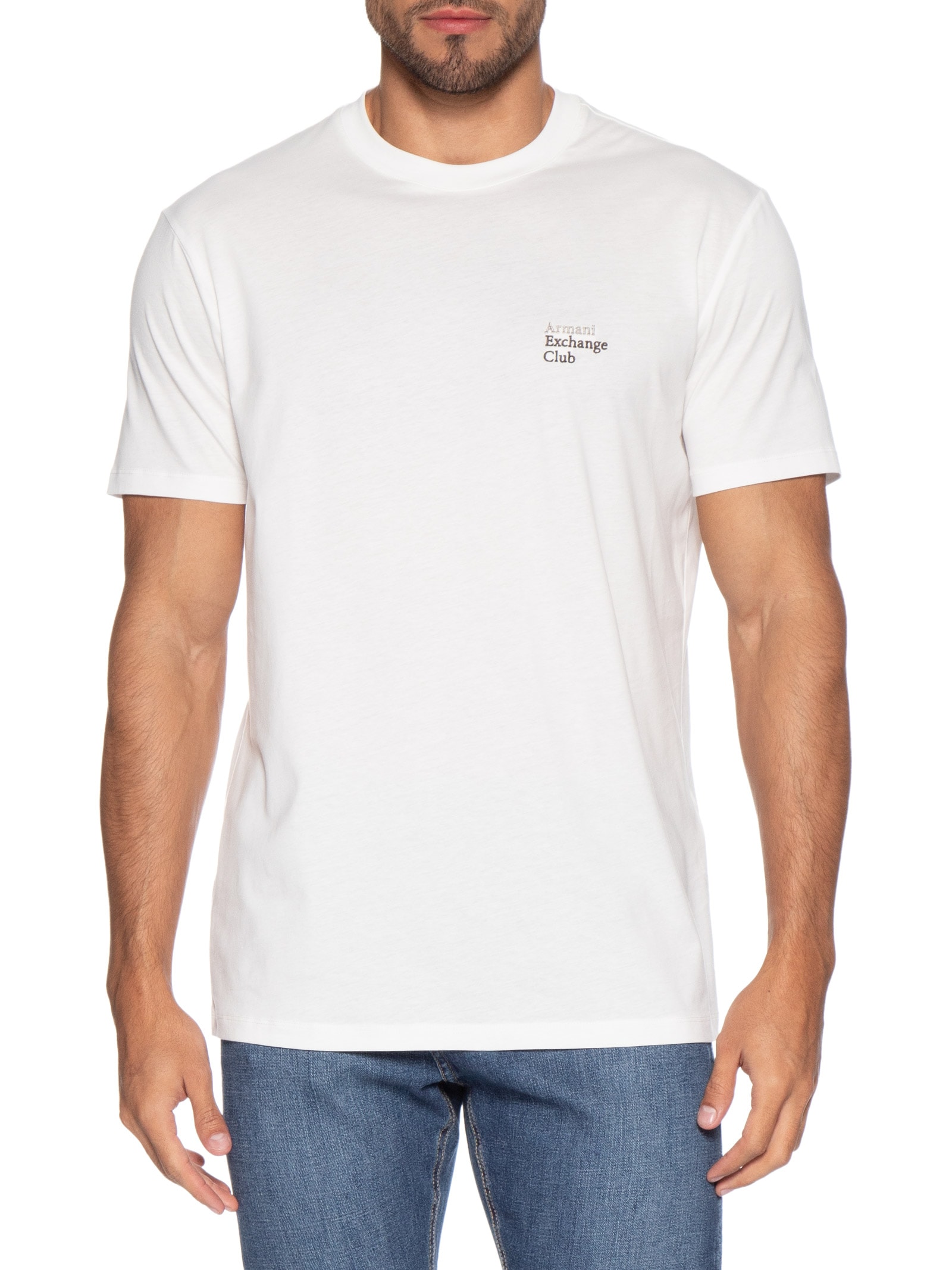 Camiseta Masculina Manga Curta Club Mini Branco Armani Exchange