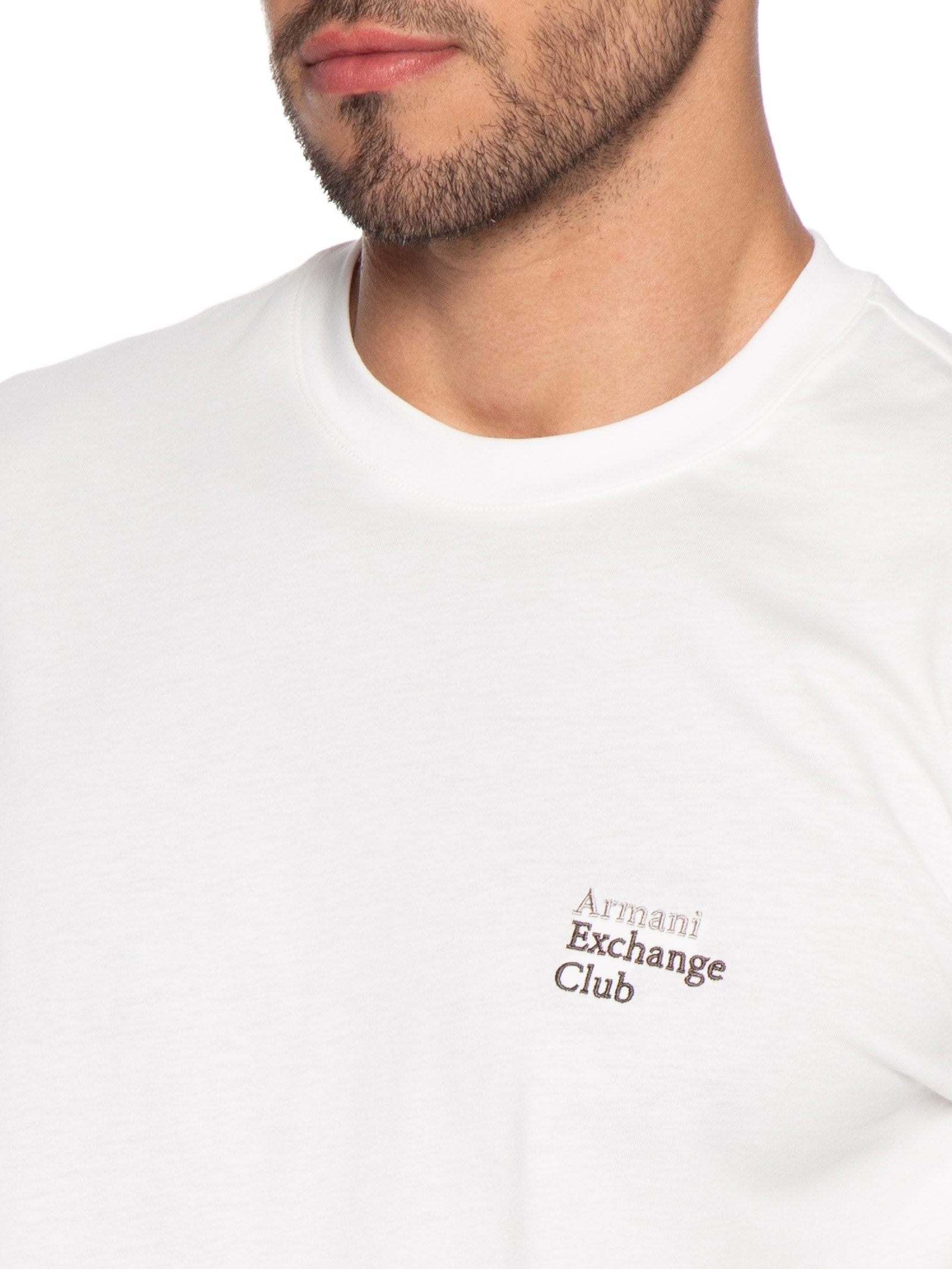 Camiseta Masculina Manga Curta Club Mini Branco Armani Exchange