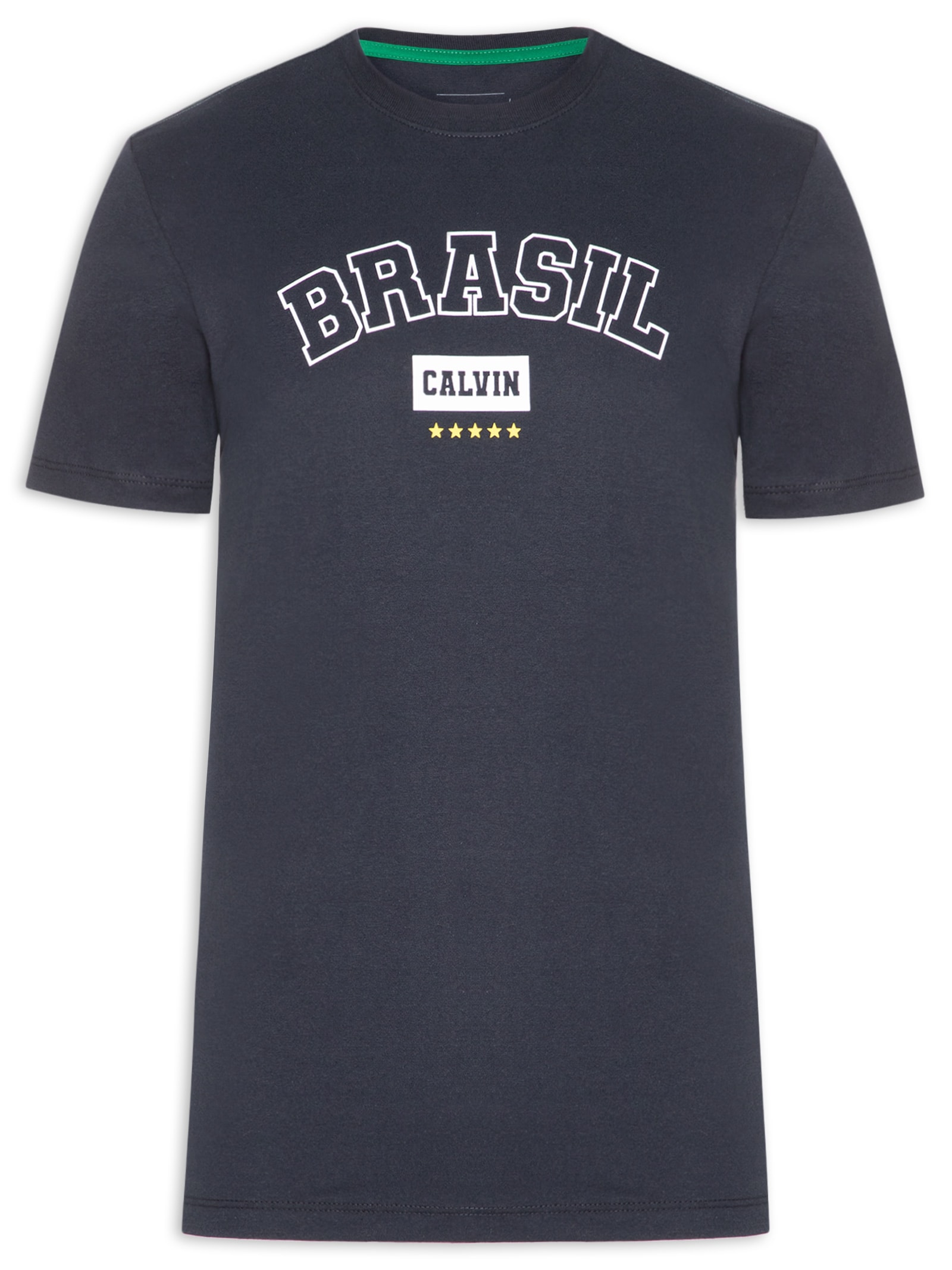 Camiseta Masculina Manga Curta Copa Azul Calvin Klein Jeans