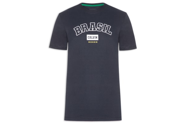 Camiseta Masculina Manga Curta Copa - Azul