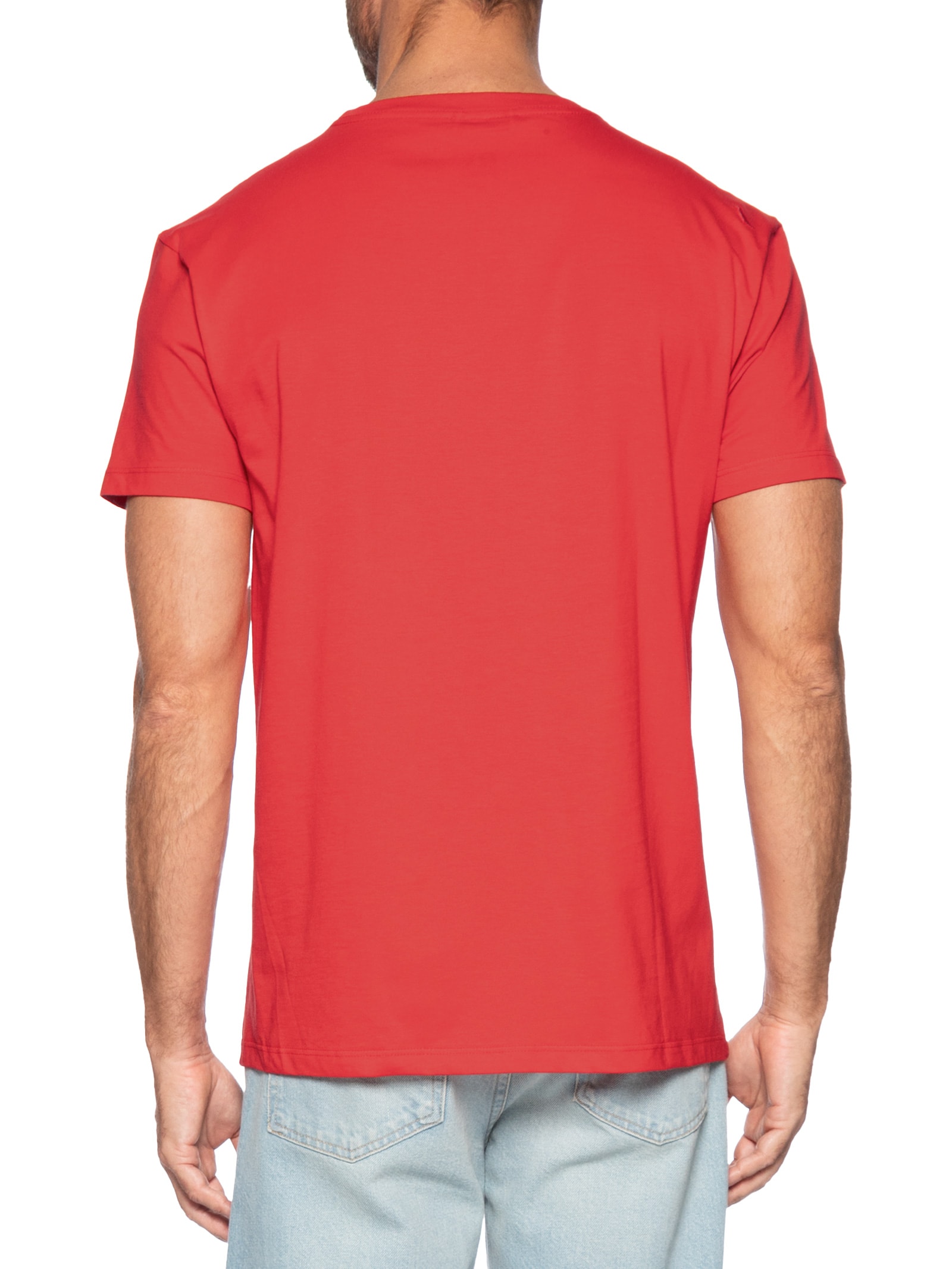 Camiseta Masculina Manga Curta Cores Vermelho Reserva