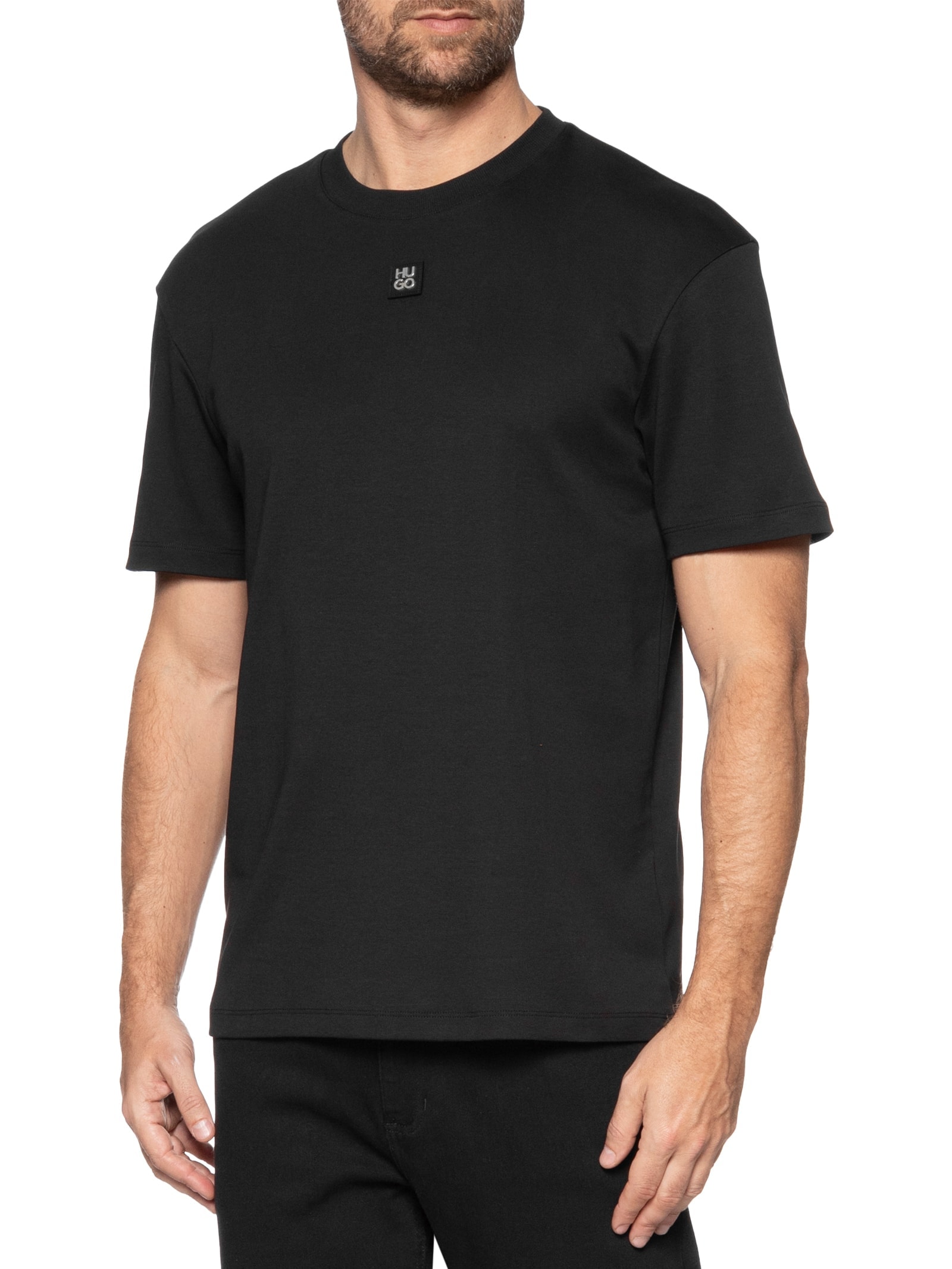 Camiseta Masculina Manga Curta Dalile Preto Hugo