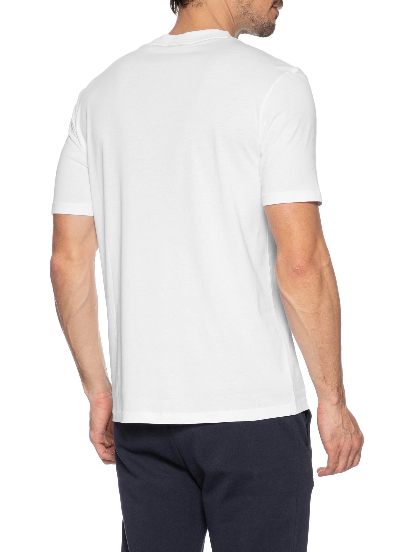 Camiseta Masculina Manga Curta Dapusi Branco  Hugo