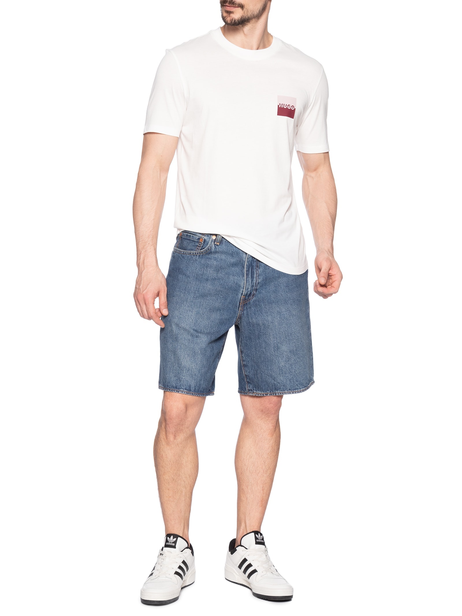 Camiseta Masculina Manga Curta Dapusi Off White Hugo