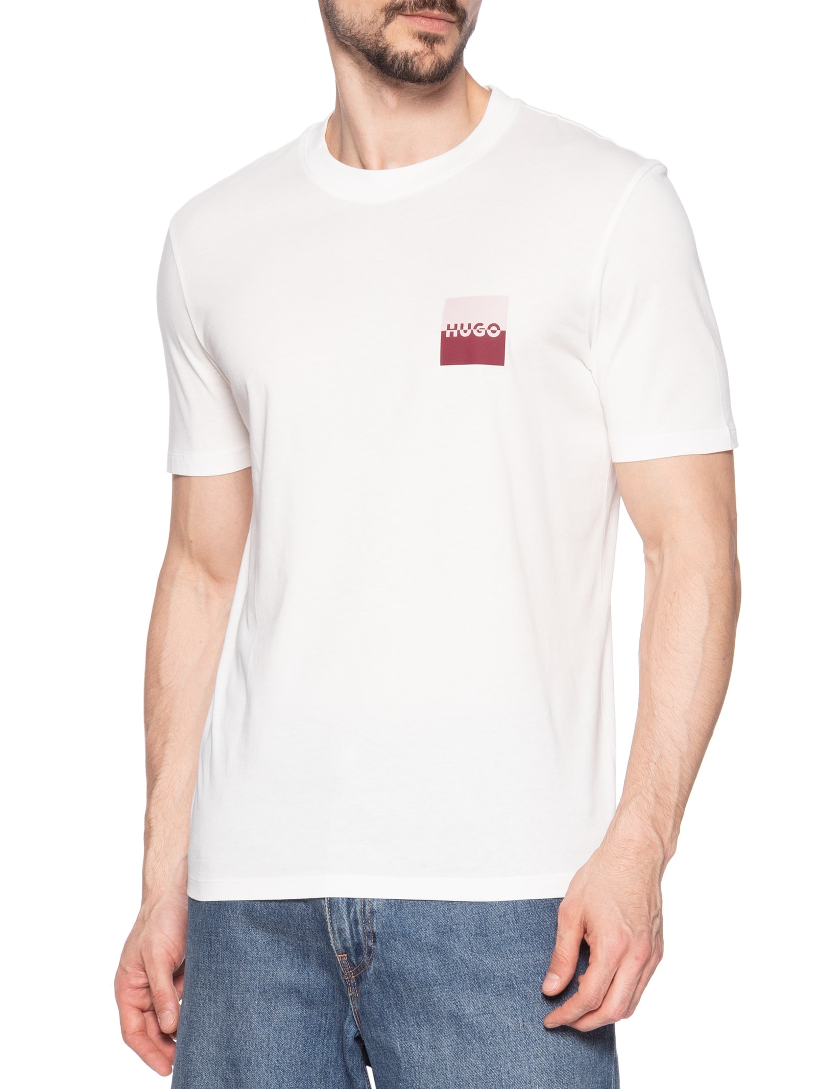 Camiseta Masculina Manga Curta Dapusi Off White Hugo