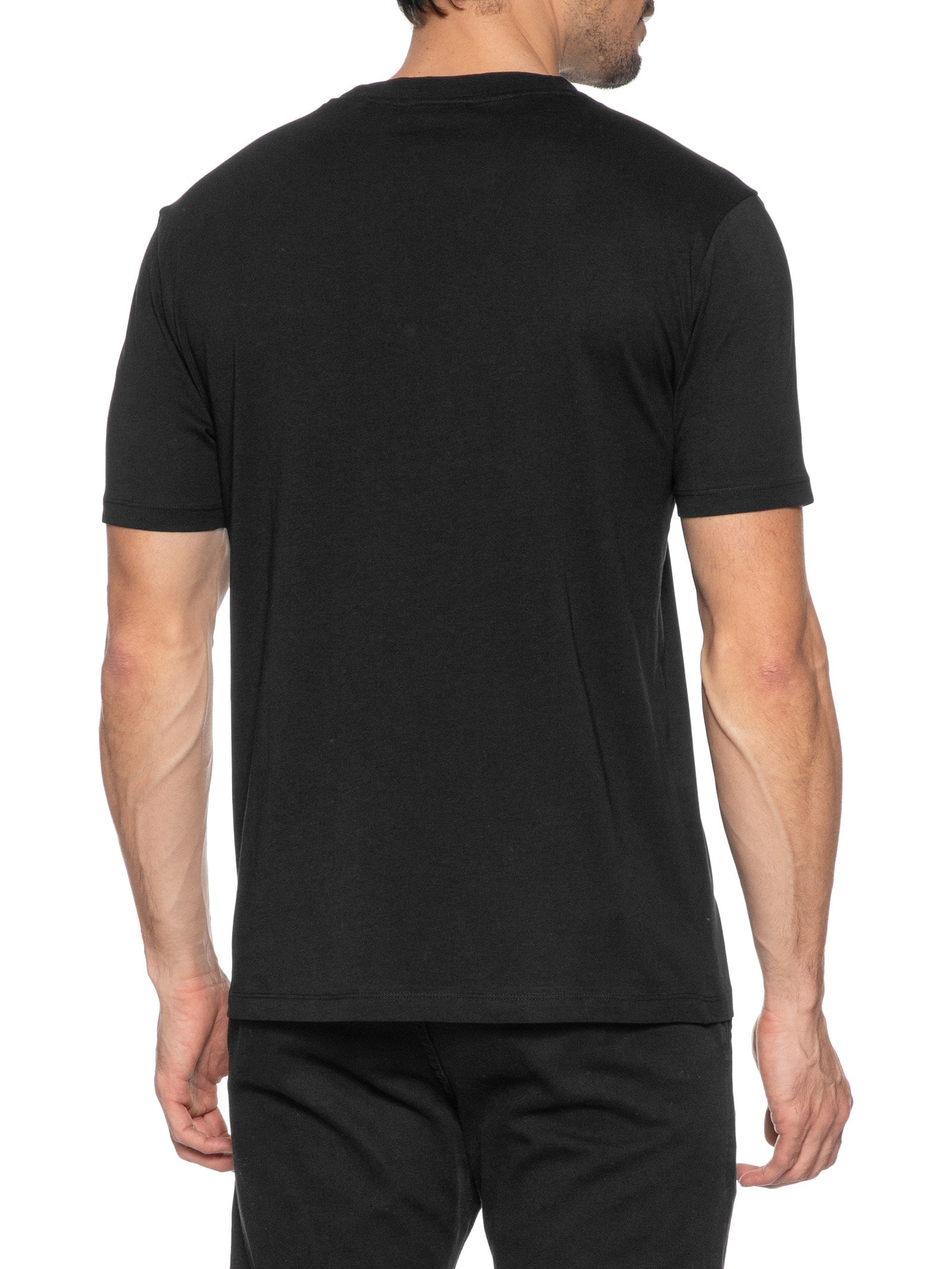 Camiseta Masculina Manga Curta Dapusi Preto  Hugo
