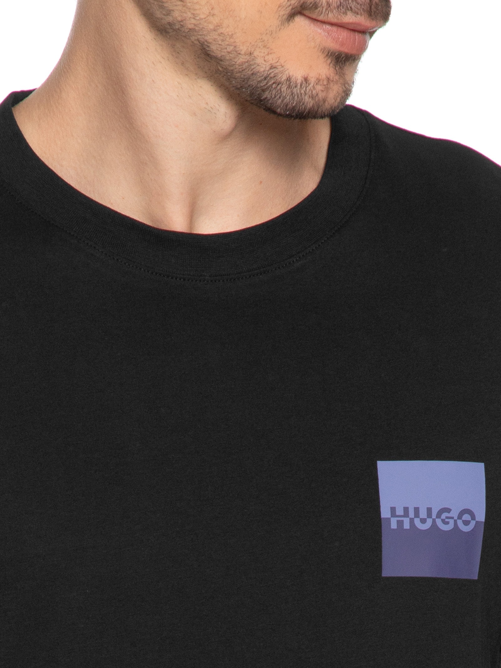 Camiseta Masculina Manga Curta Dapusi Preto  Hugo