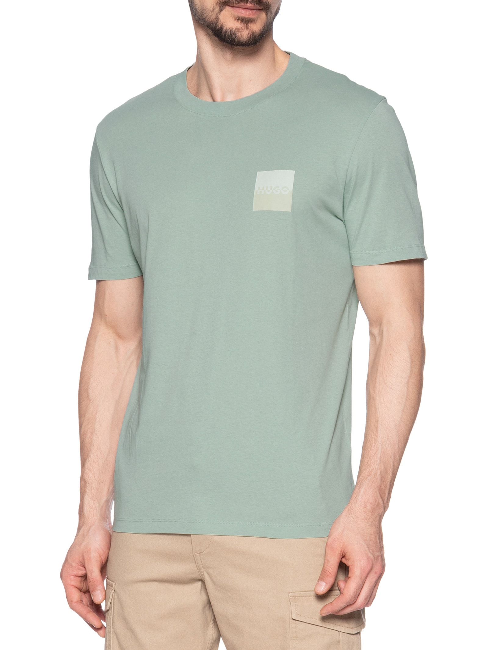 Camiseta Masculina Manga Curta Dapusi Verde Hugo