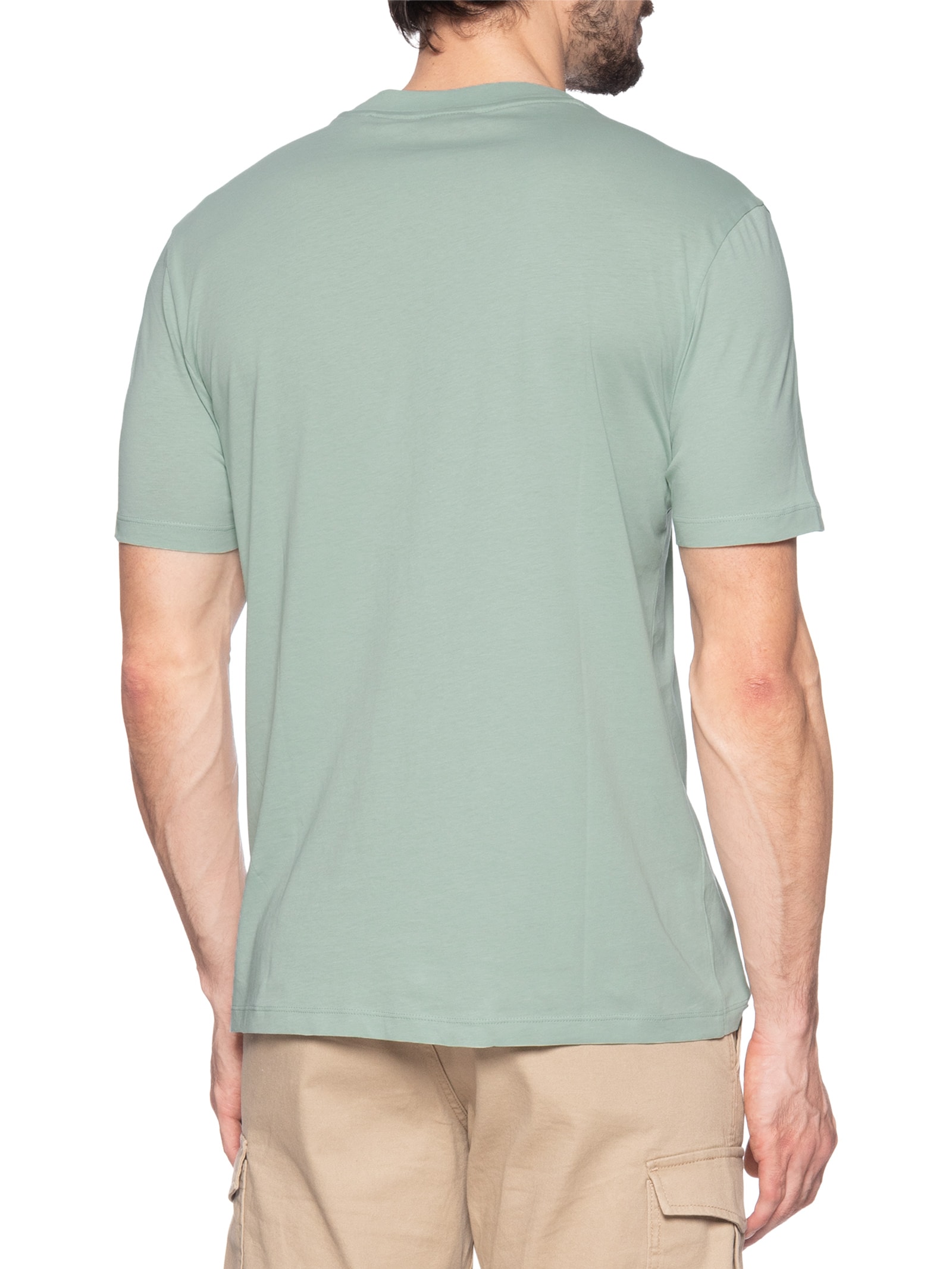 Camiseta Masculina Manga Curta Dapusi Verde Hugo