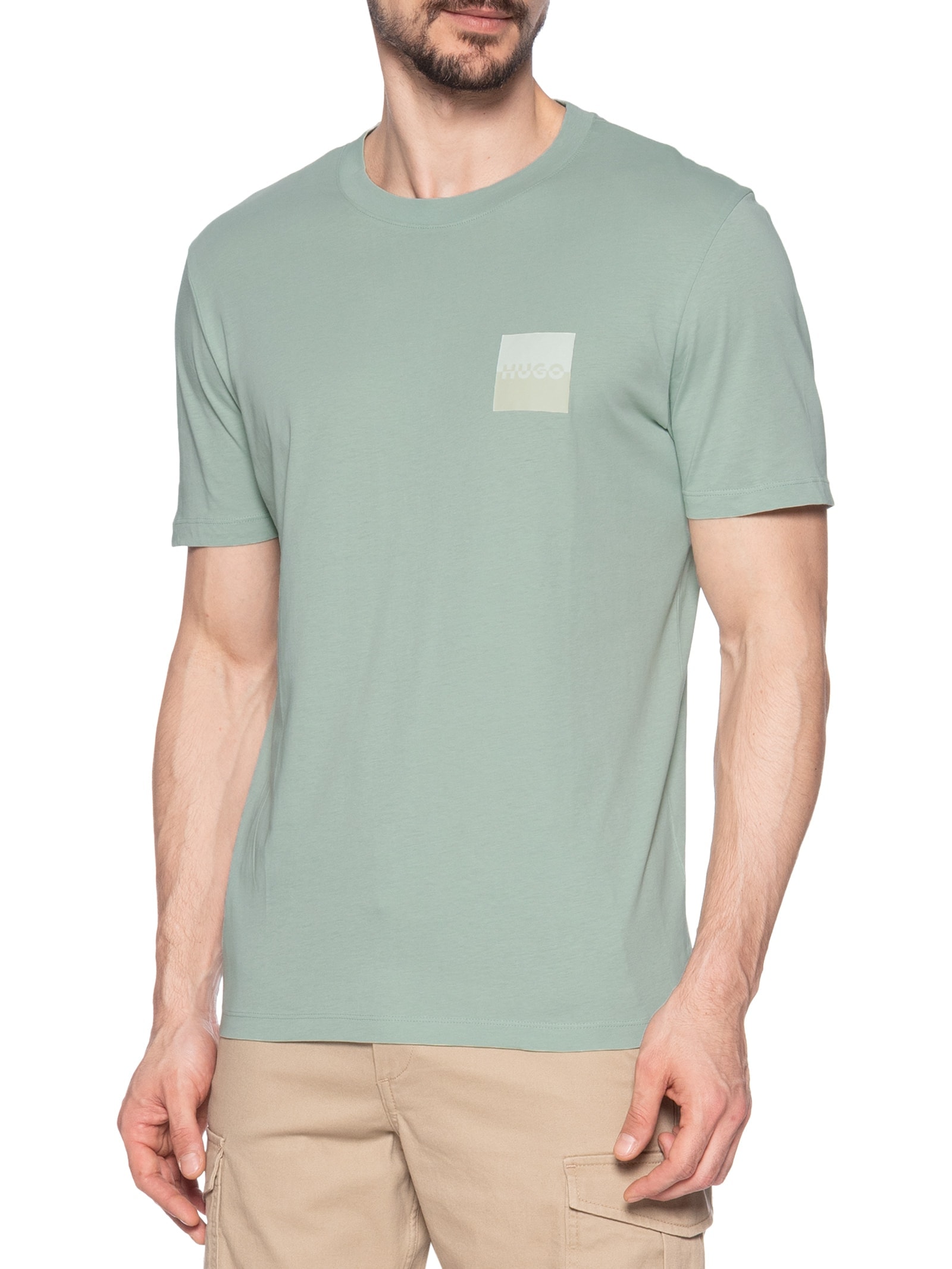 Camiseta Masculina Manga Curta Dapusi Verde Hugo