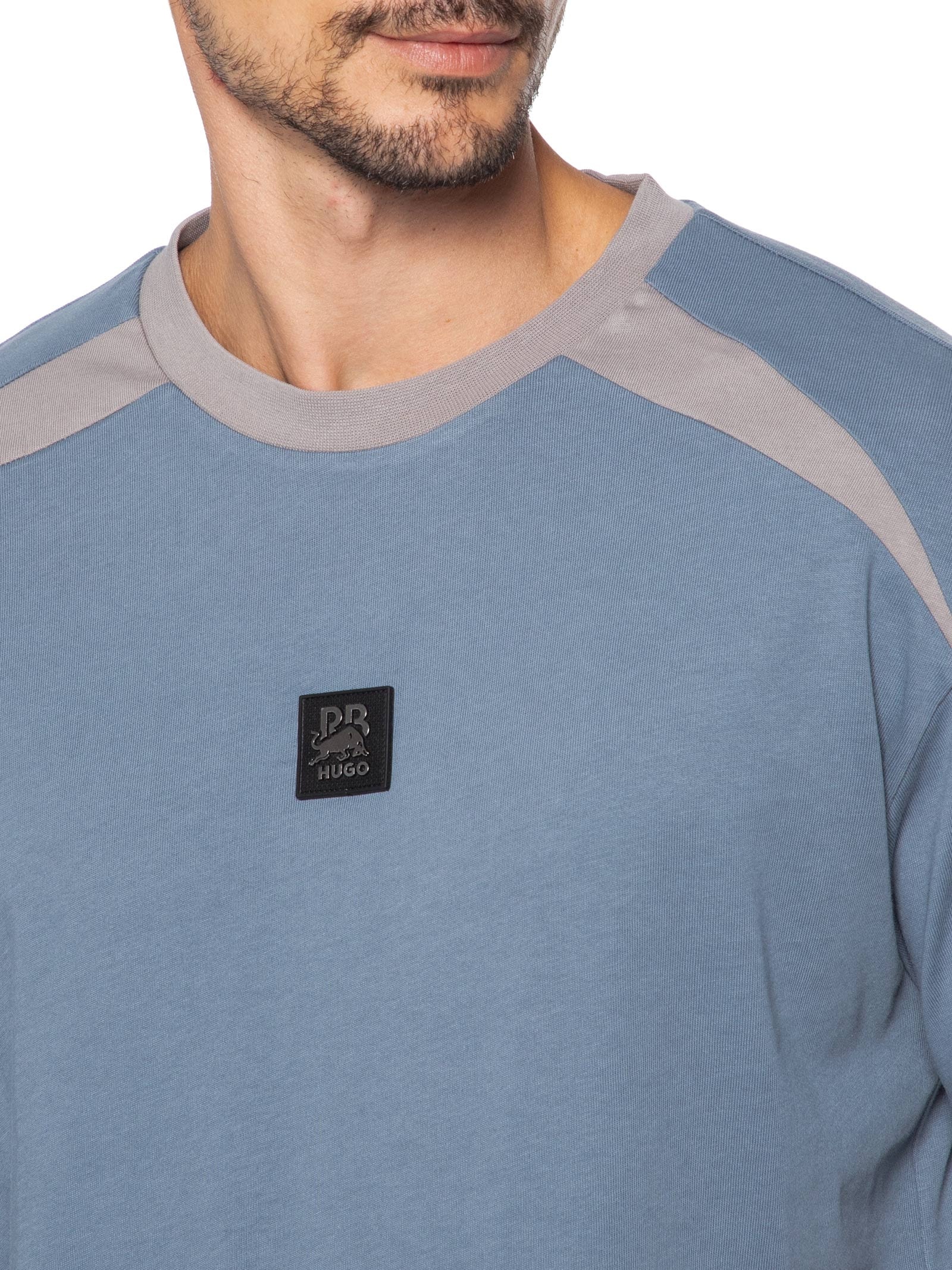 Camiseta Masculina Manga Curta Dedril Collab Red Bull Azul Hugo