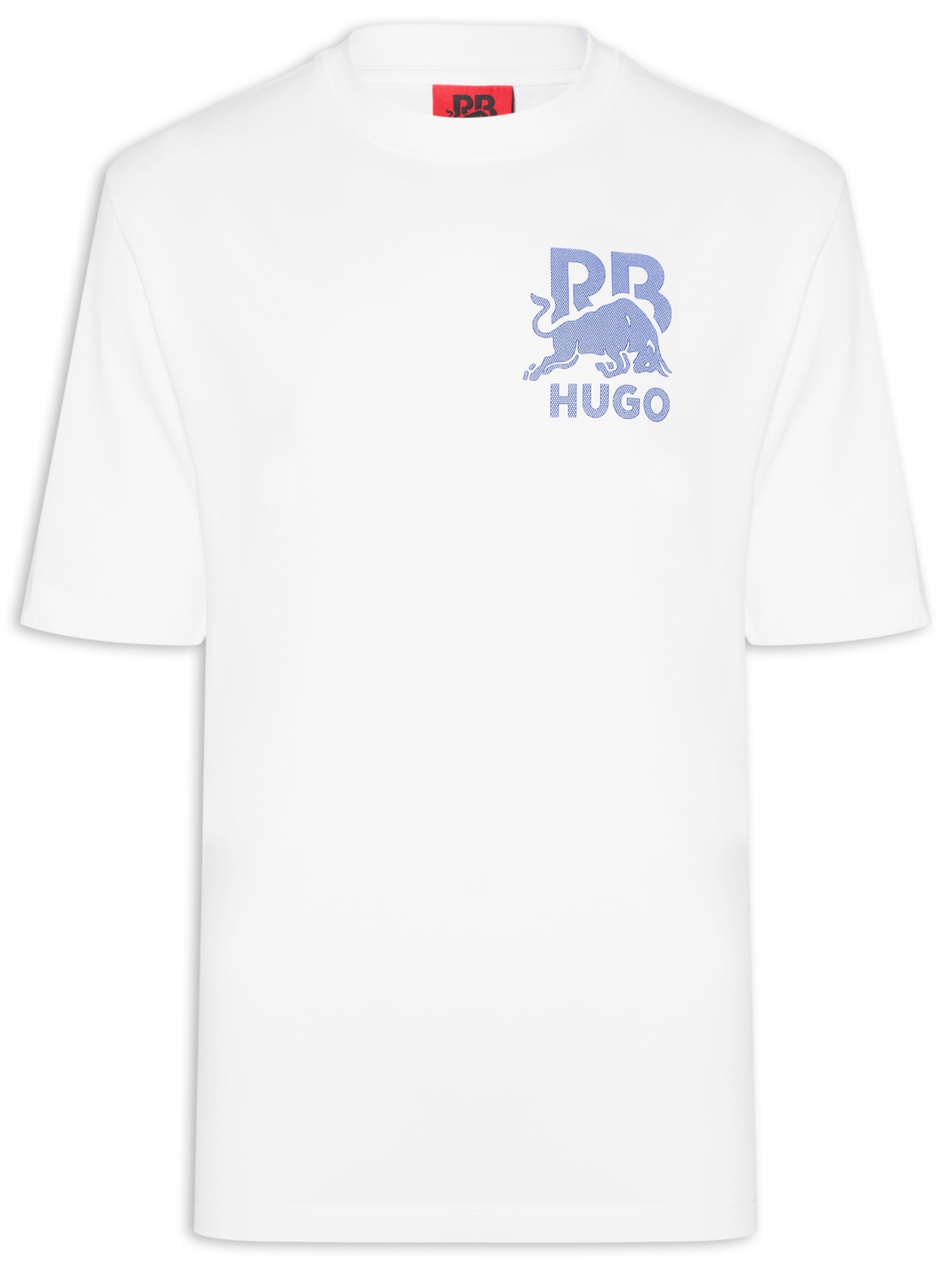 Camiseta Masculina Manga Curta Delel Collab Red Bull Branco Hugo