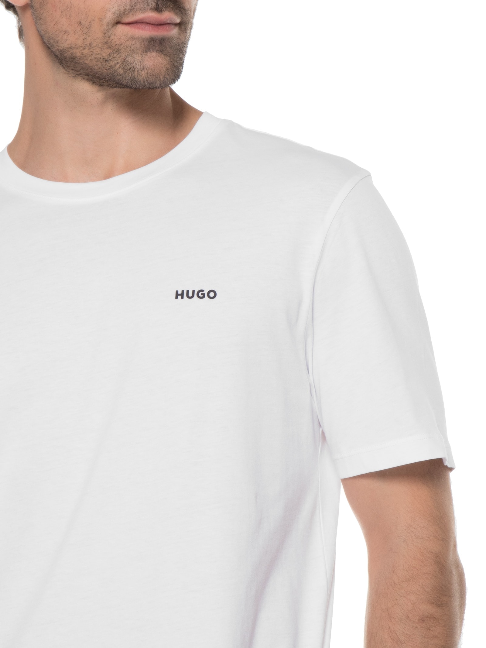 Camiseta Masculina Manga Curta Dero Branco Hugo
