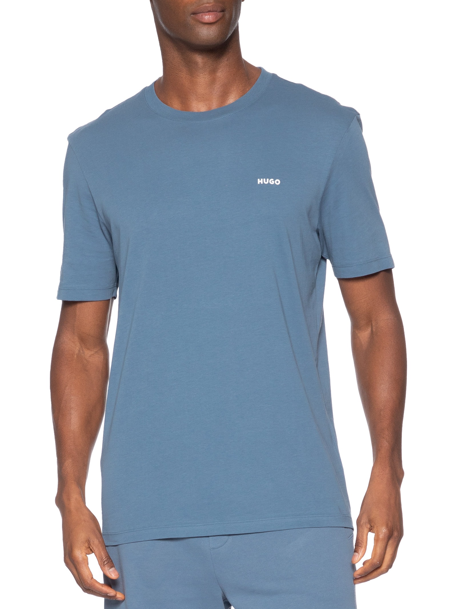 Camiseta Masculina Manga Curta Dero222 Azul Hugo