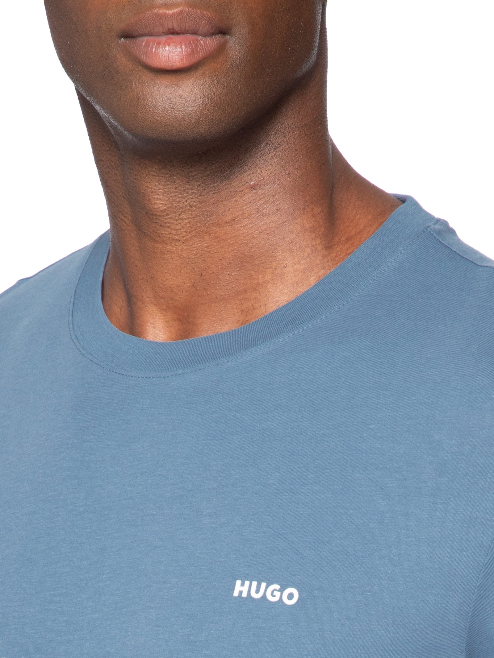 Camiseta Masculina Manga Curta Dero222 Azul Hugo