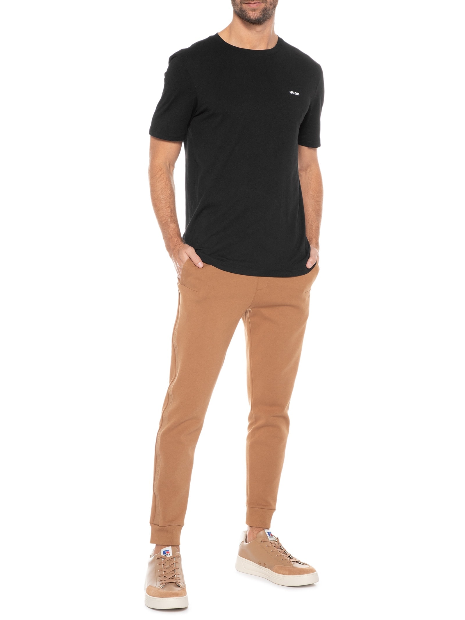 Camiseta Masculina Manga Curta Dero222 Preto Hugo
