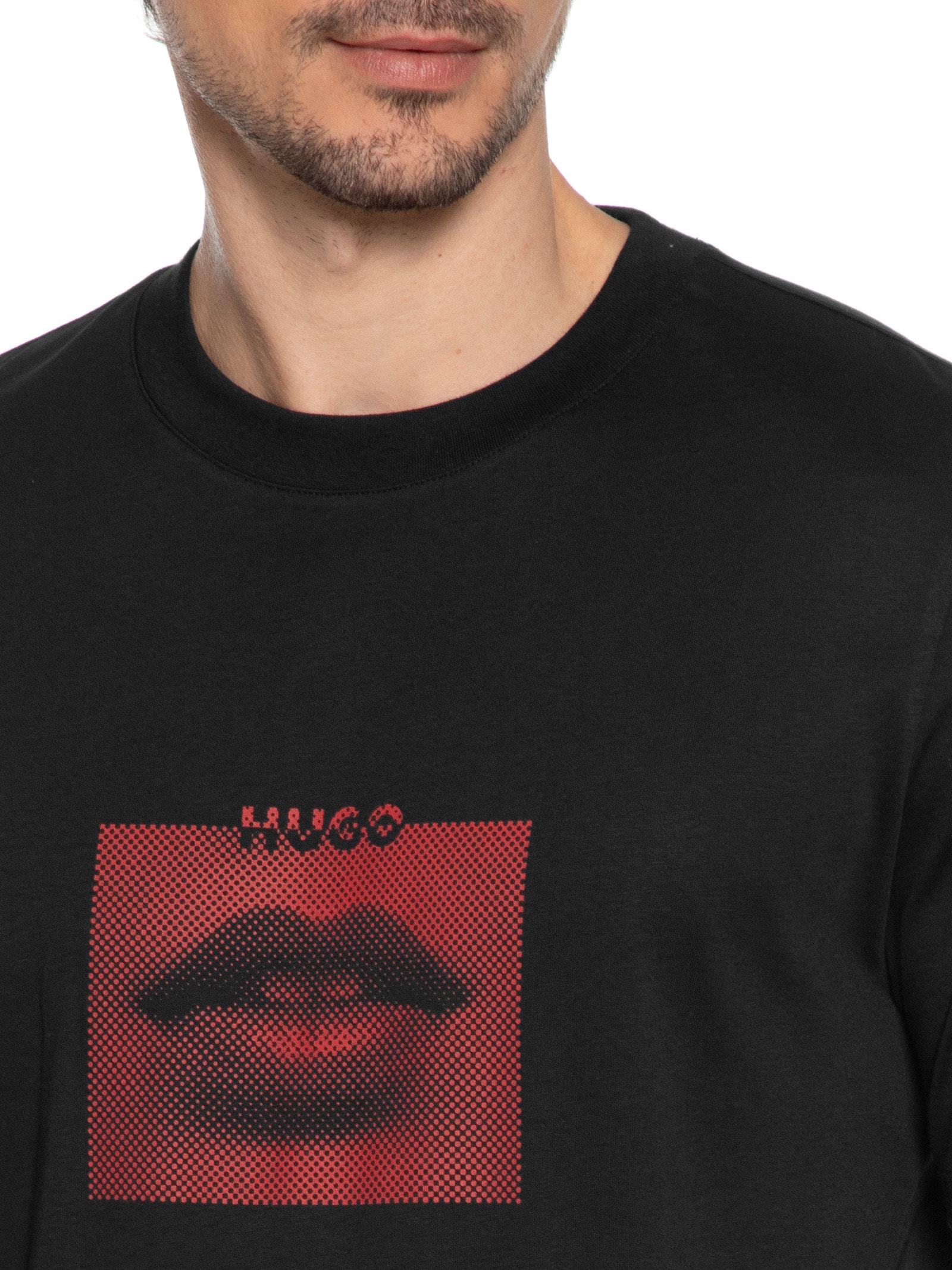 Camiseta Masculina Manga Curta Deterni Preto Hugo