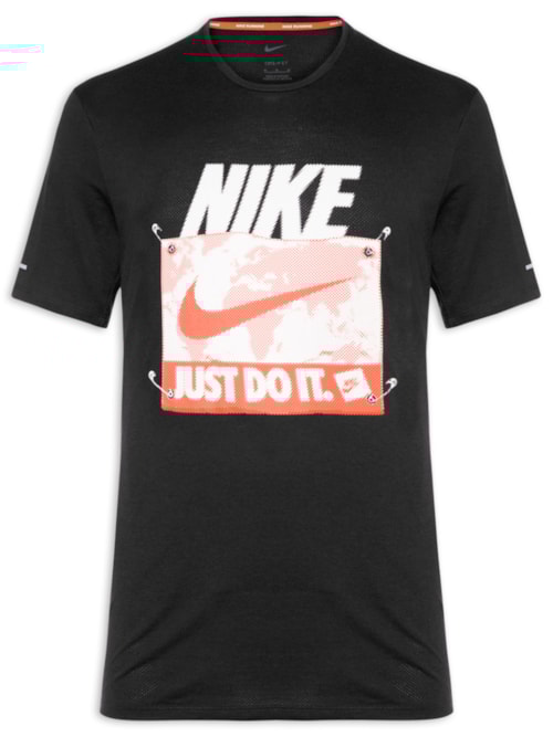 Camiseta Masculina Manga Curta DF Run Energy – Preto