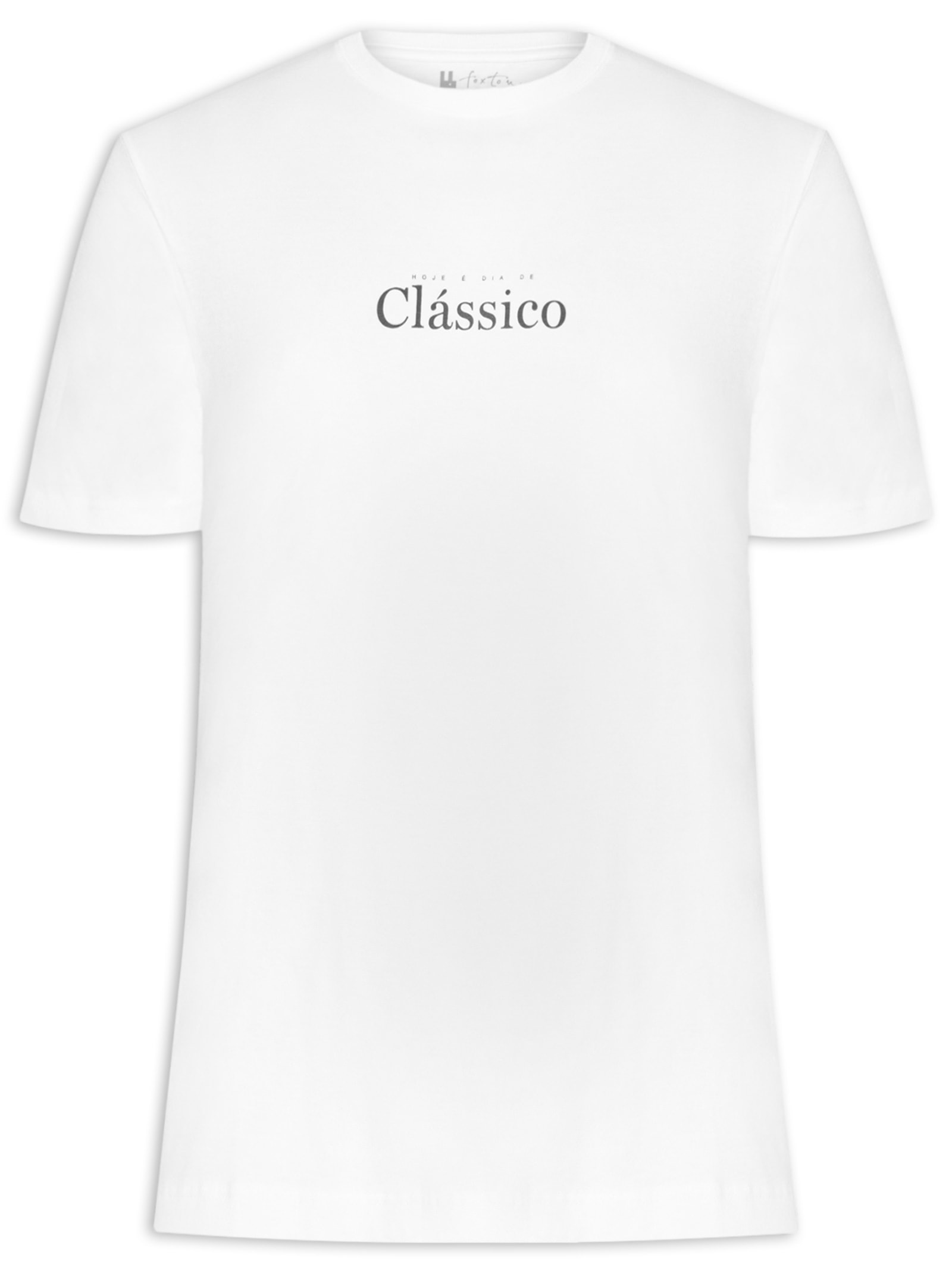 Camiseta Masculina Manga Curta Dia De Clássico Branco Foxton