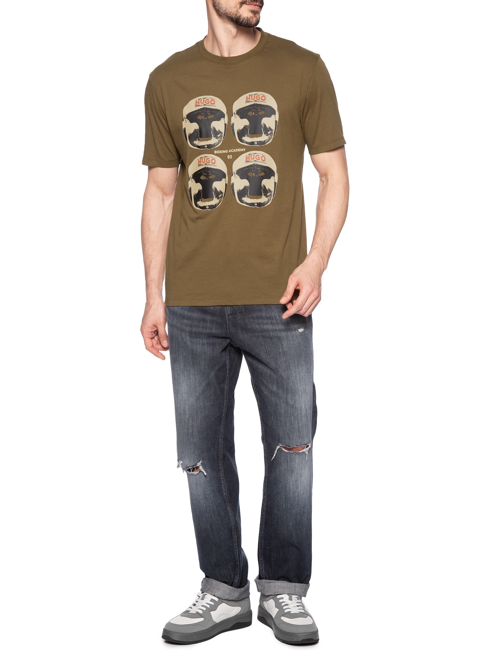 Camiseta Masculina Manga Curta Diboxer Marrom Hugo