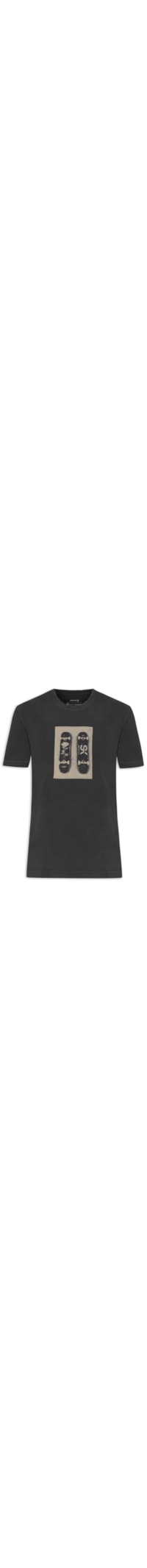 Camiseta Masculina Manga Curta Diferenciada Malhão - Preto