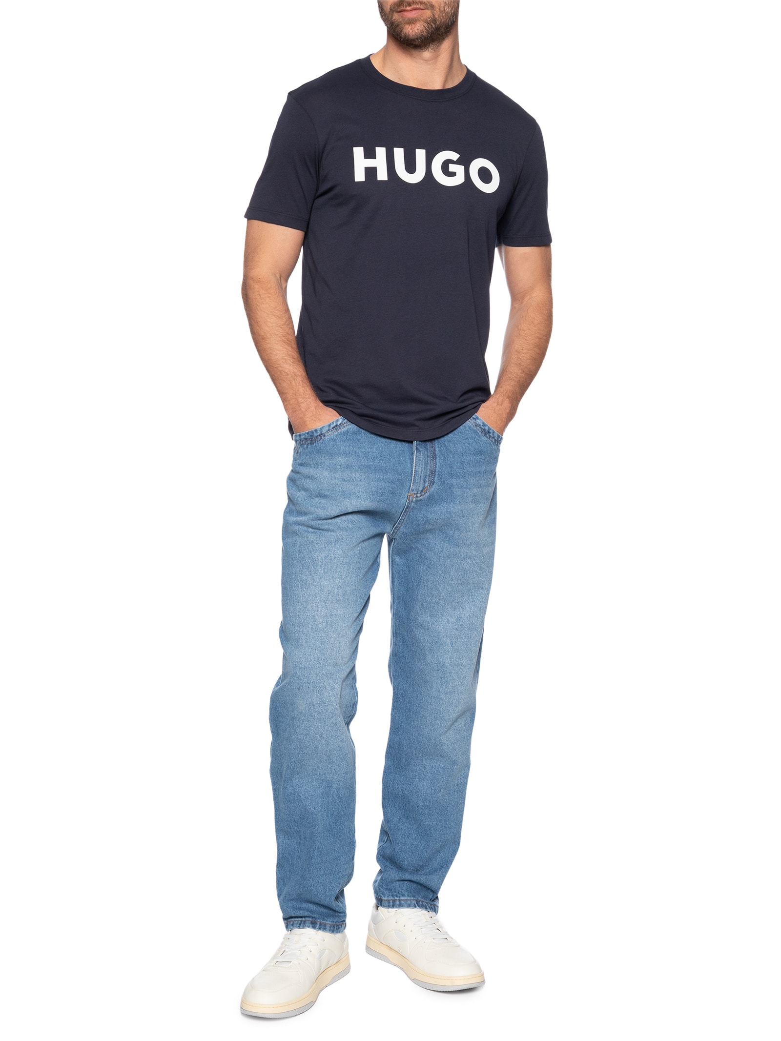 Camiseta Masculina Manga Curta Dilúvio Azul Hugo