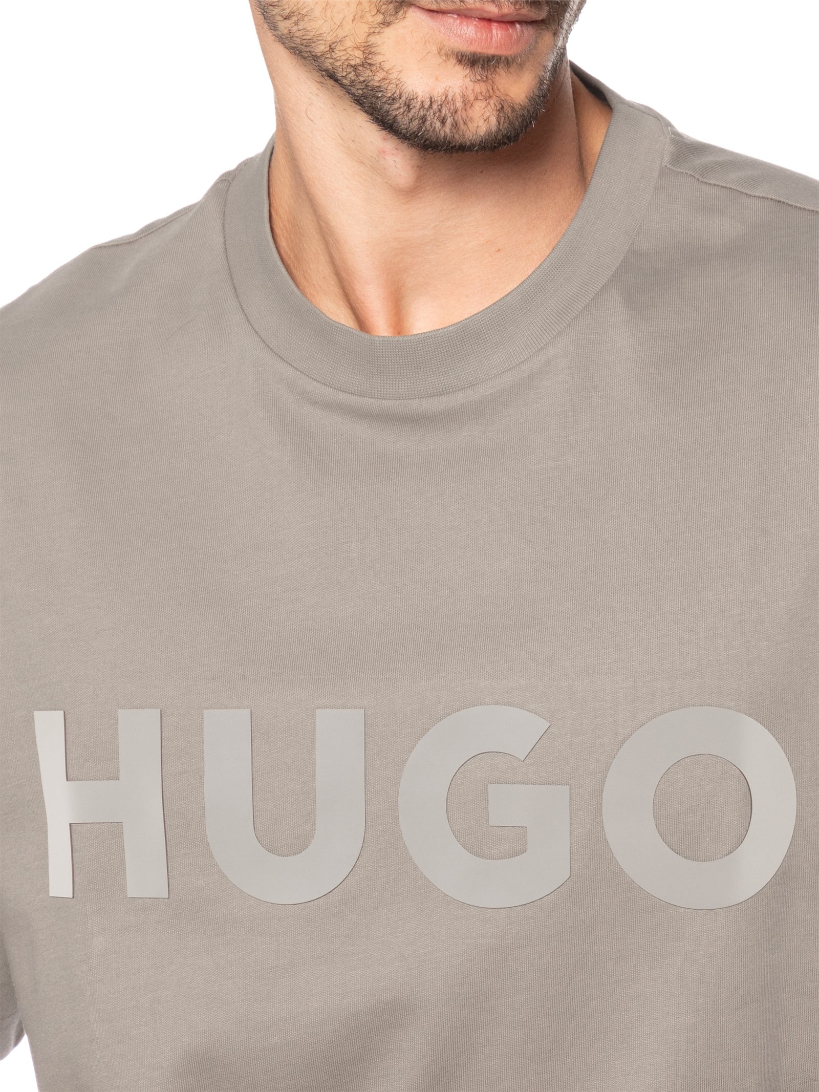Camiseta Masculina Manga Curta Dinkee Bege Hugo