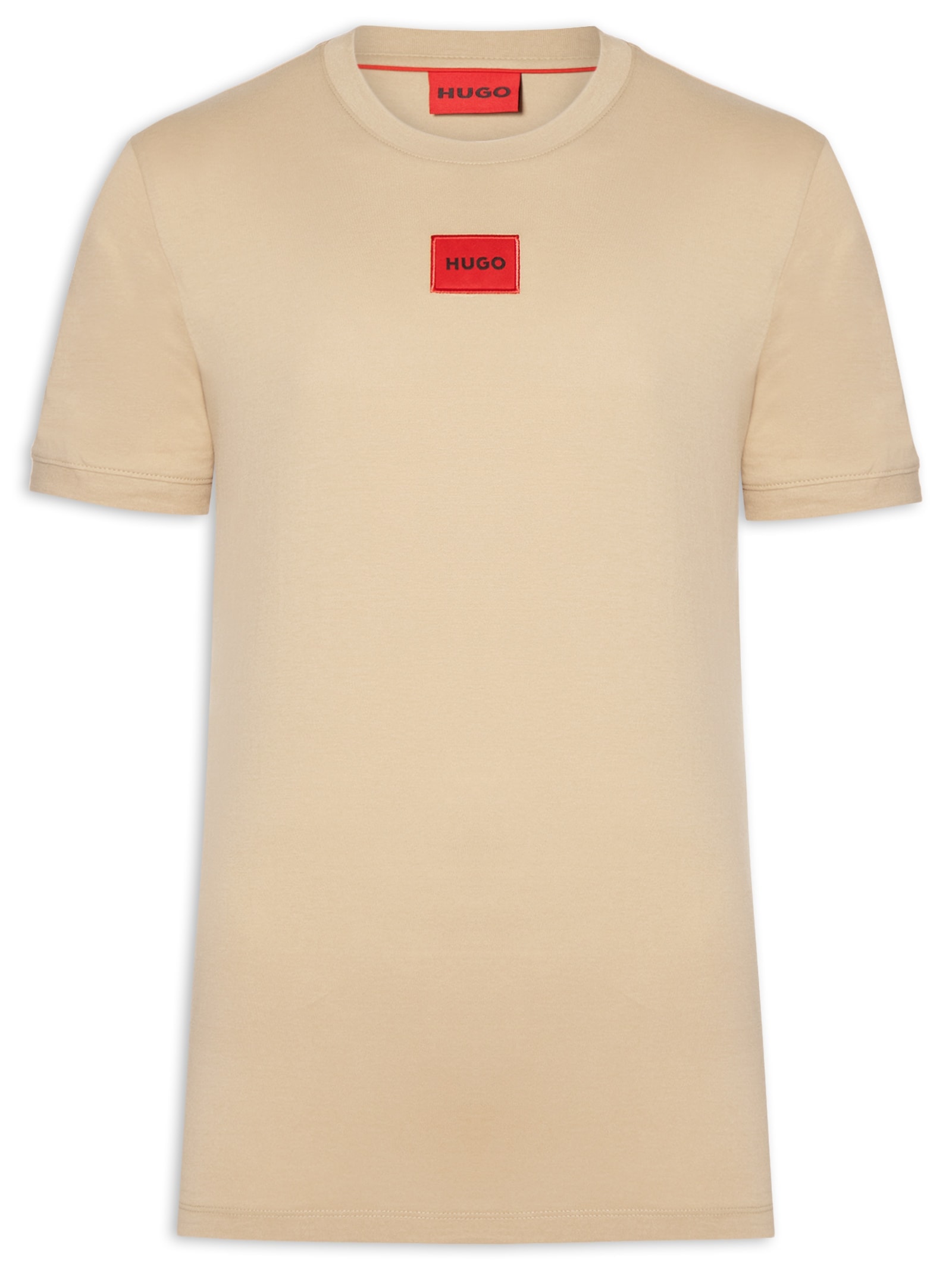 Camiseta Masculina Manga Curta Diragolino Bege Hugo