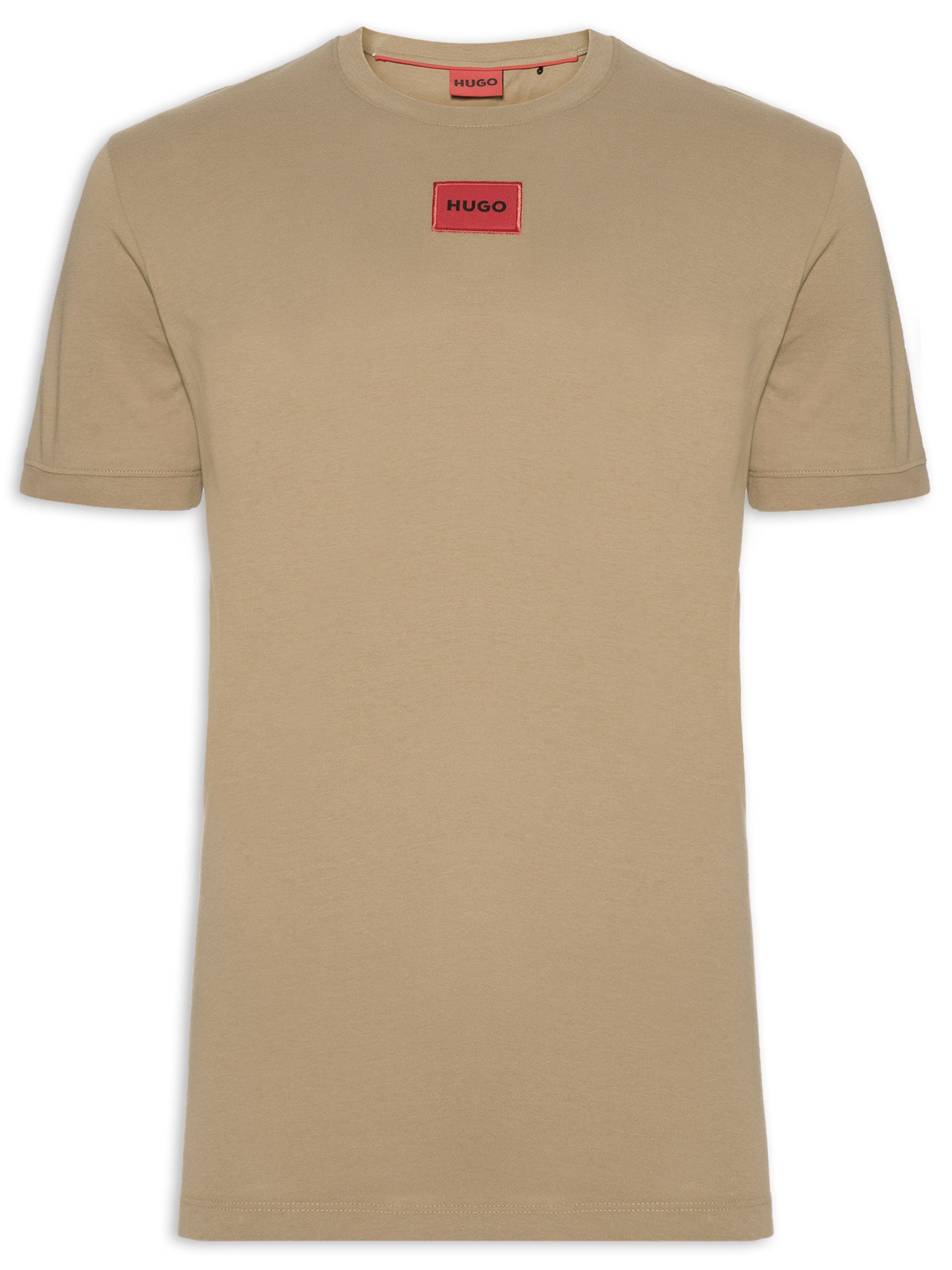 Camiseta Masculina Manga Curta Diragolino Bege Hugo