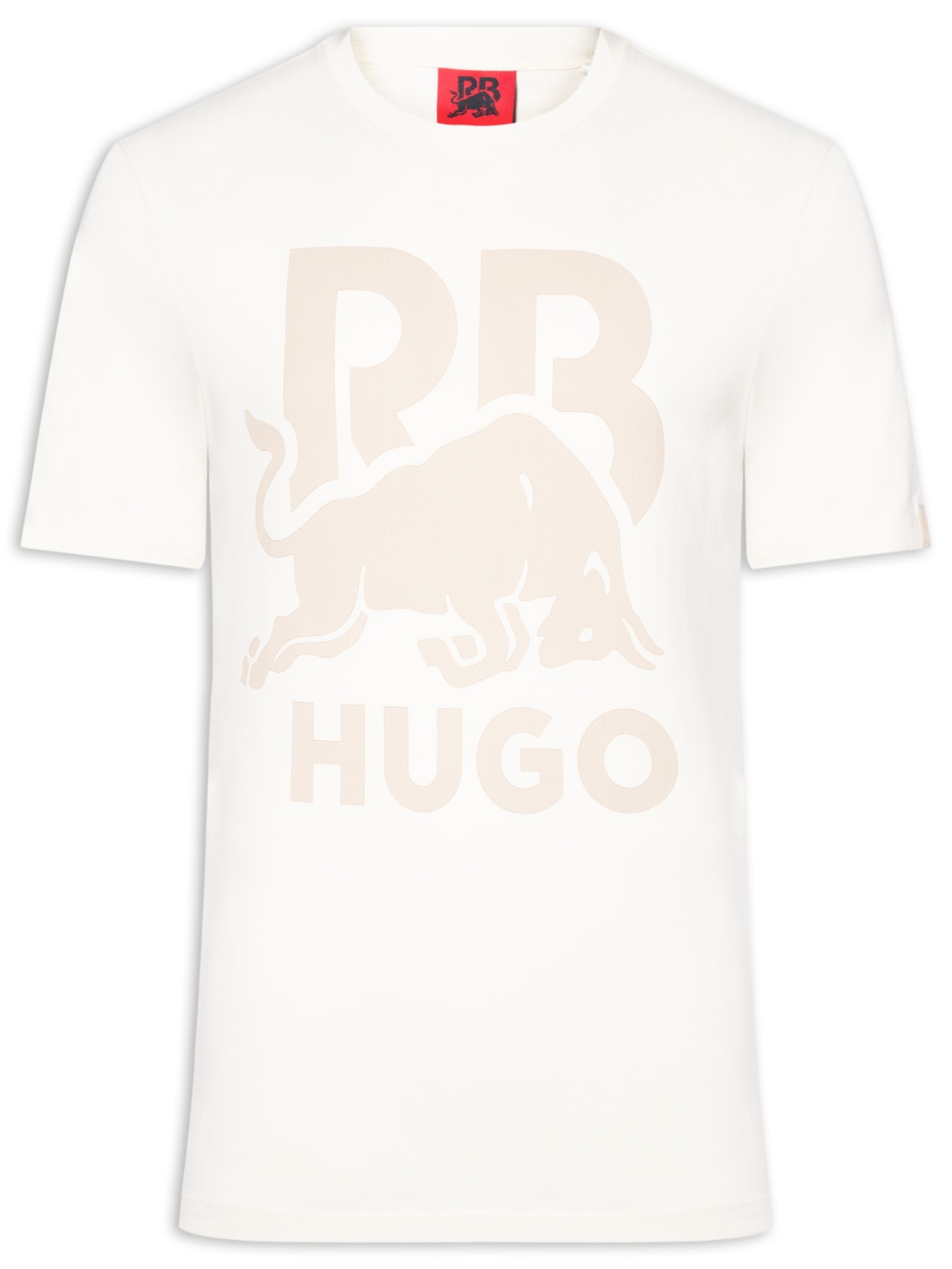Camiseta Masculina Manga Curta Dlix Collab Red Bull Branco Hugo