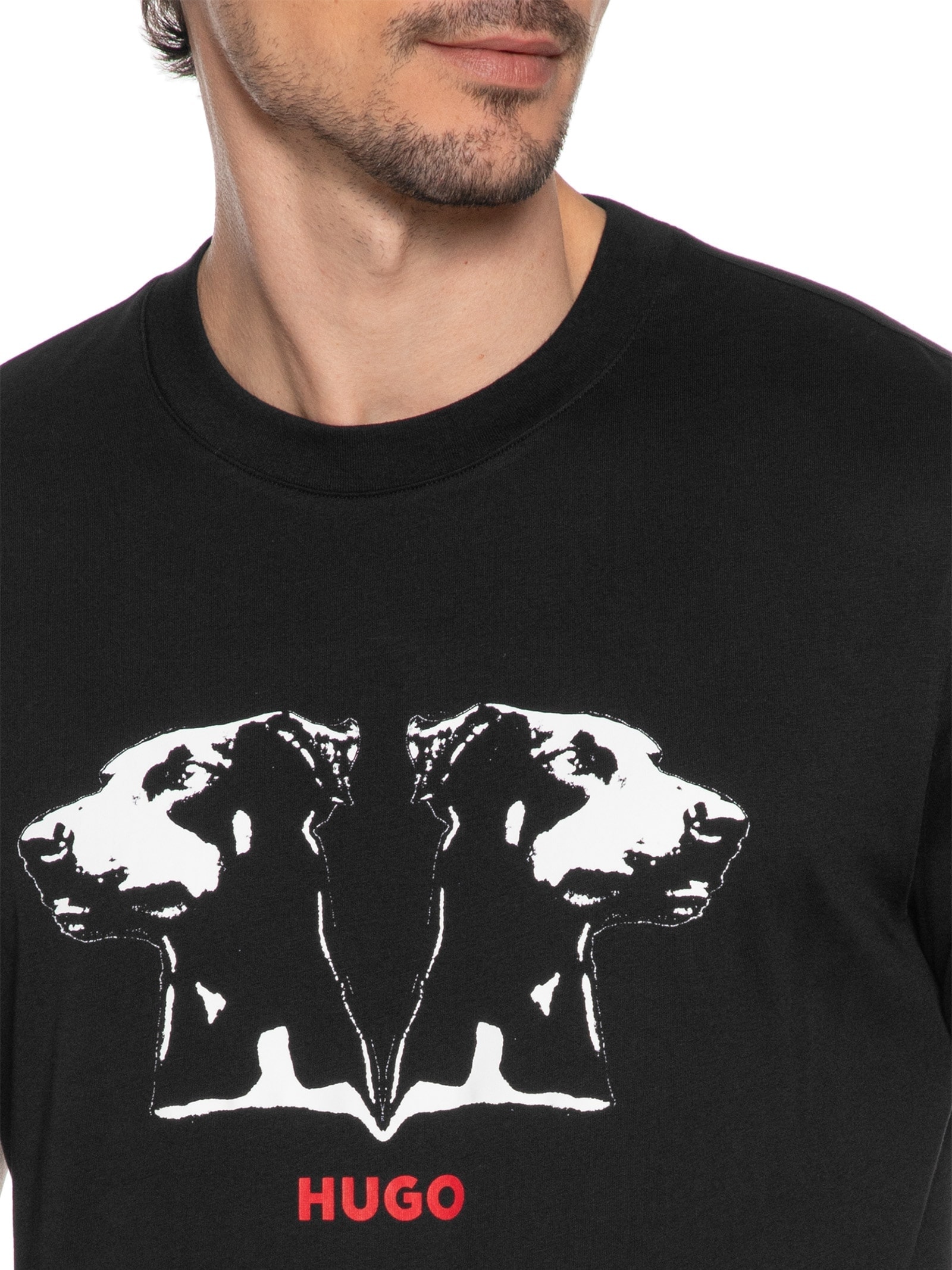 Camiseta Masculina Manga Curta Dobero Preto Hugo