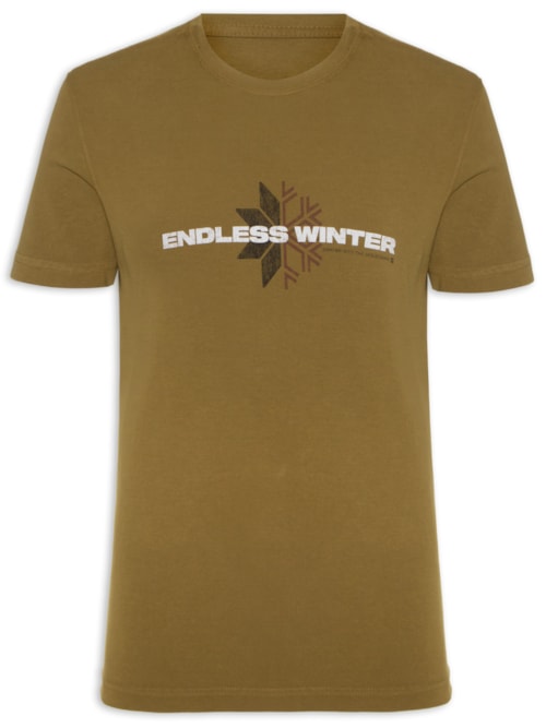Camiseta Masculina Manga Curta Double Endless Winter – Marrom