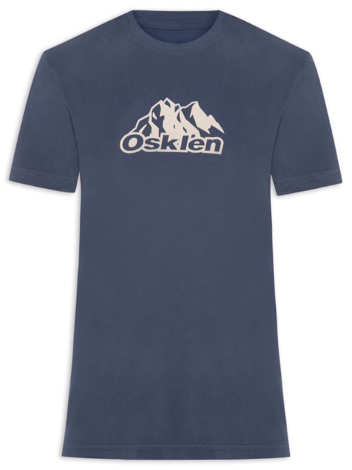 Camiseta Masculina Manga Curta Double Face Montain – Azul