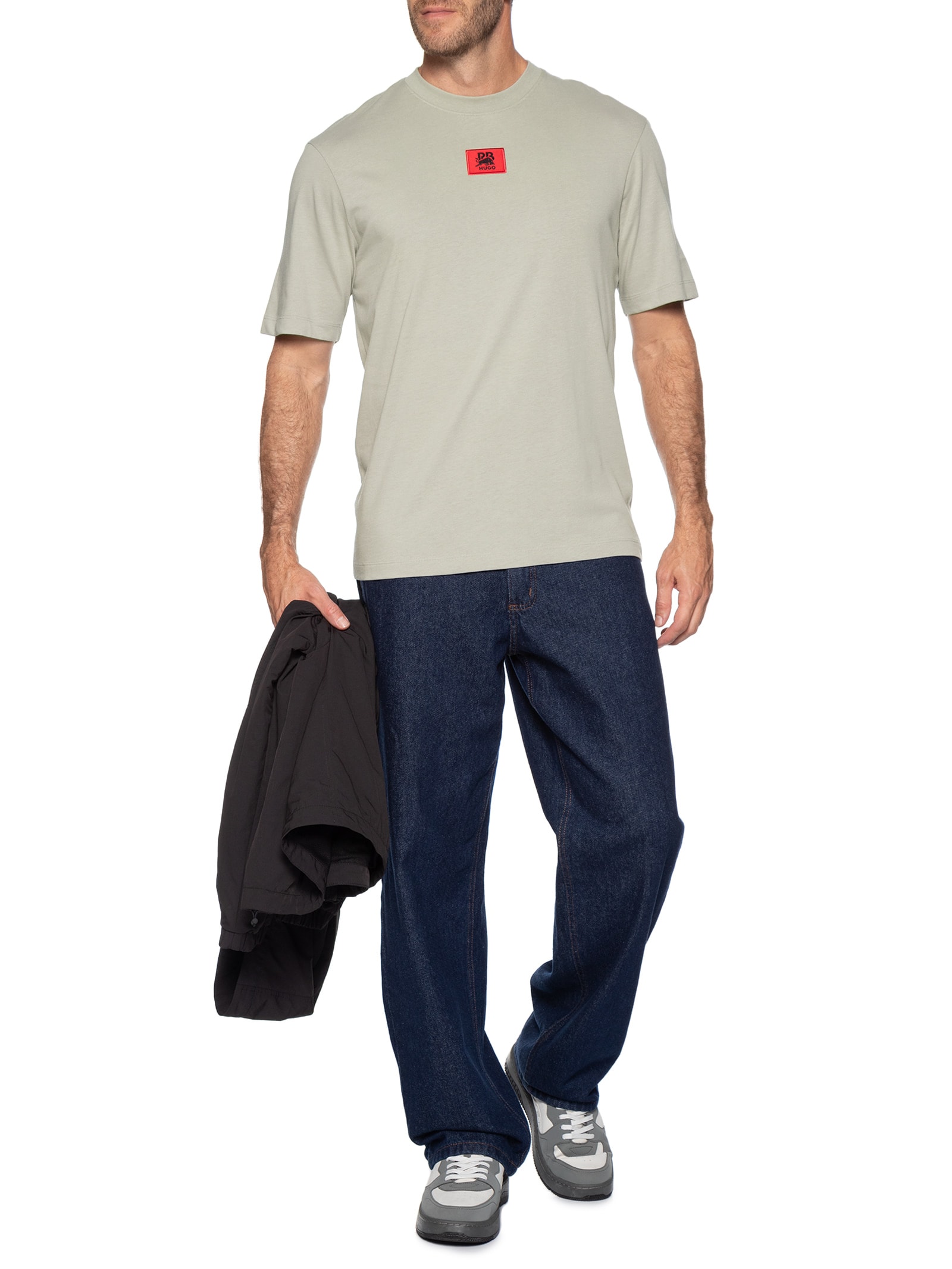 Camiseta Masculina Manga Curta Drambok_Rb Cinza Hugo