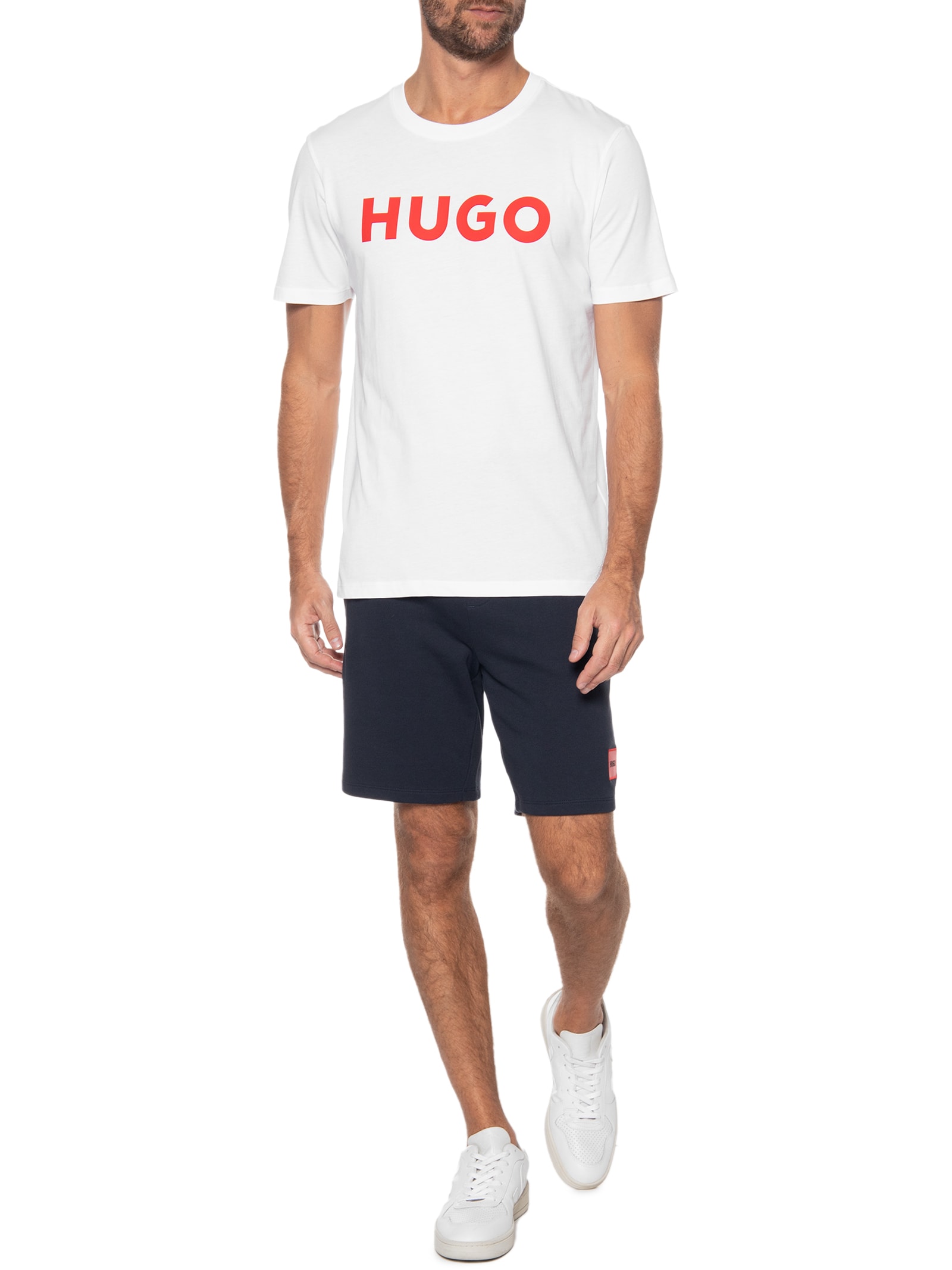 Camiseta Masculina Manga Curta Dulivio Branco Hugo