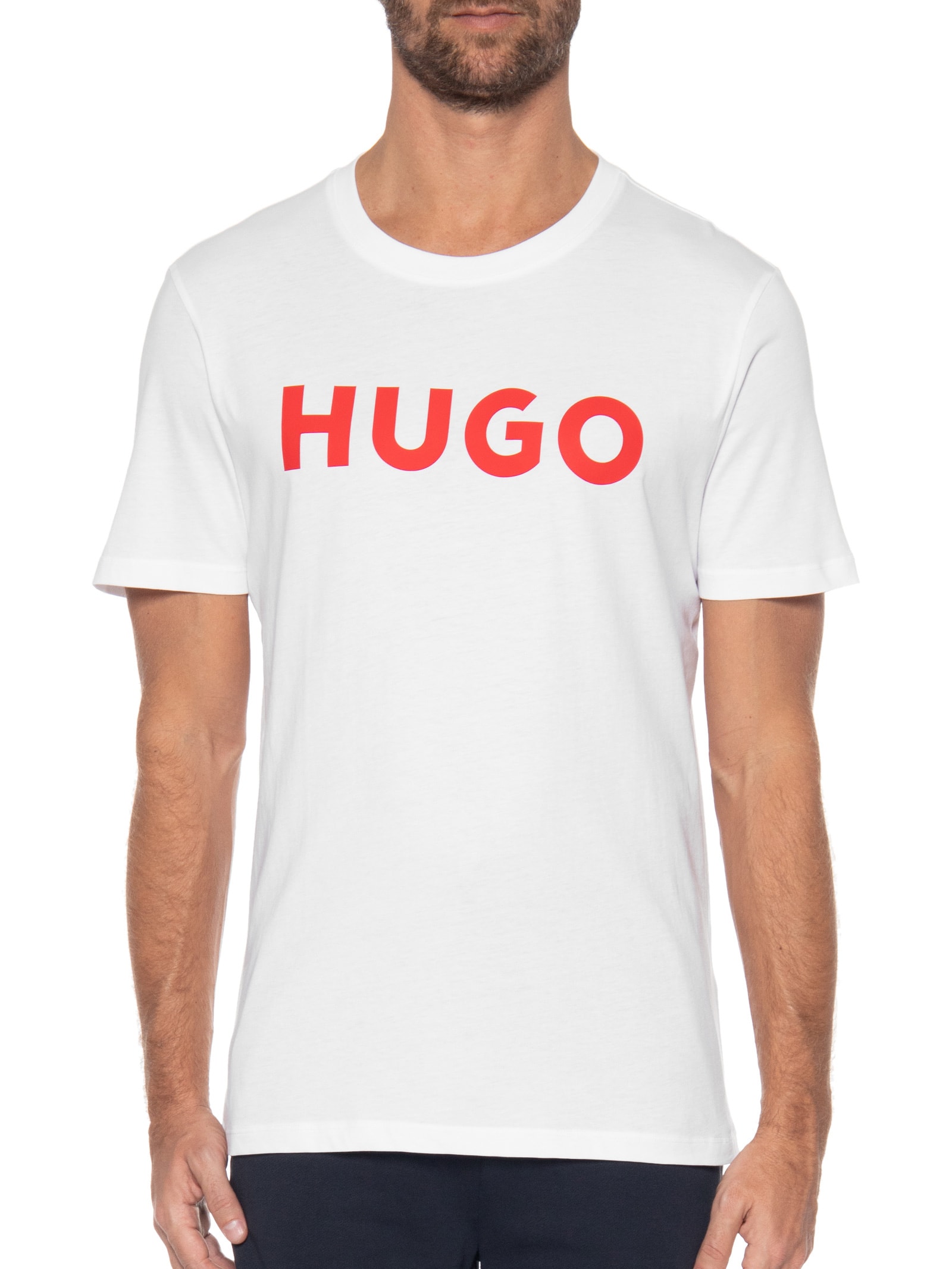 Camiseta Masculina Manga Curta Dulivio Branco Hugo