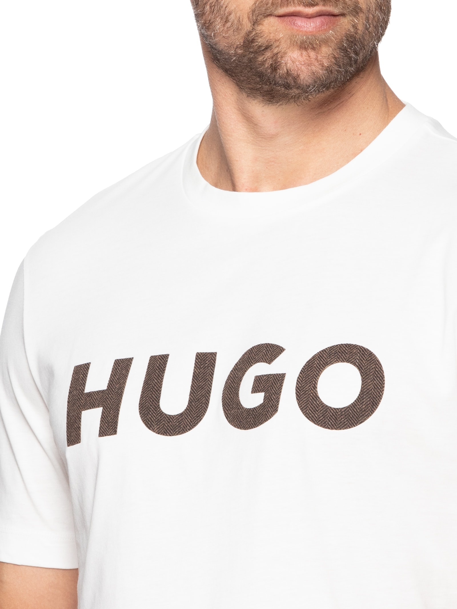 Camiseta Masculina Manga Curta Dulivio_U253 Branco Hugo