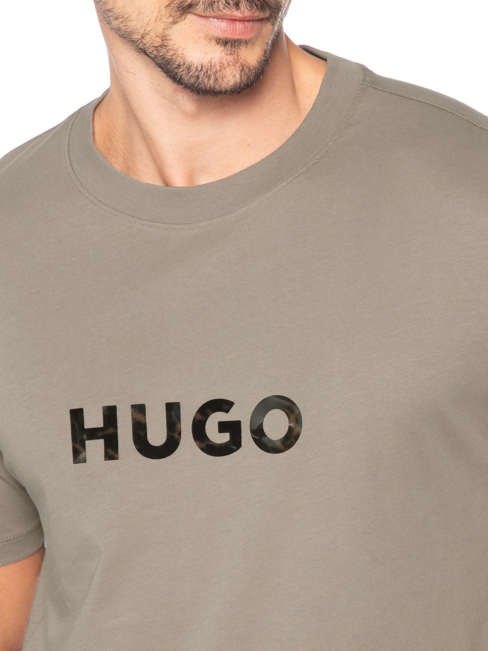 Camiseta Masculina Manga Curta Dumeo Bege Hugo