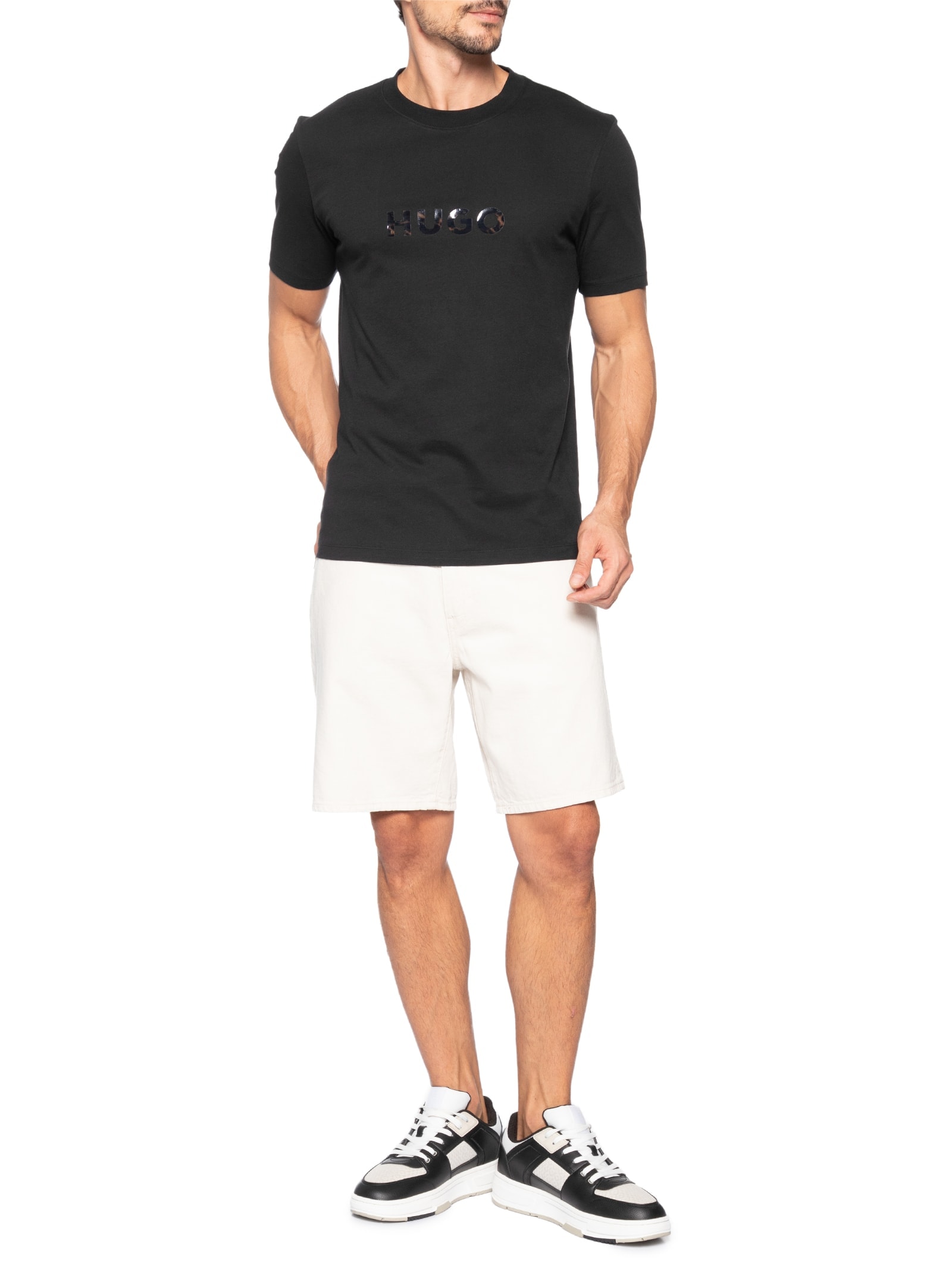 Camiseta Masculina Manga Curta Dumeo Preto Hugo