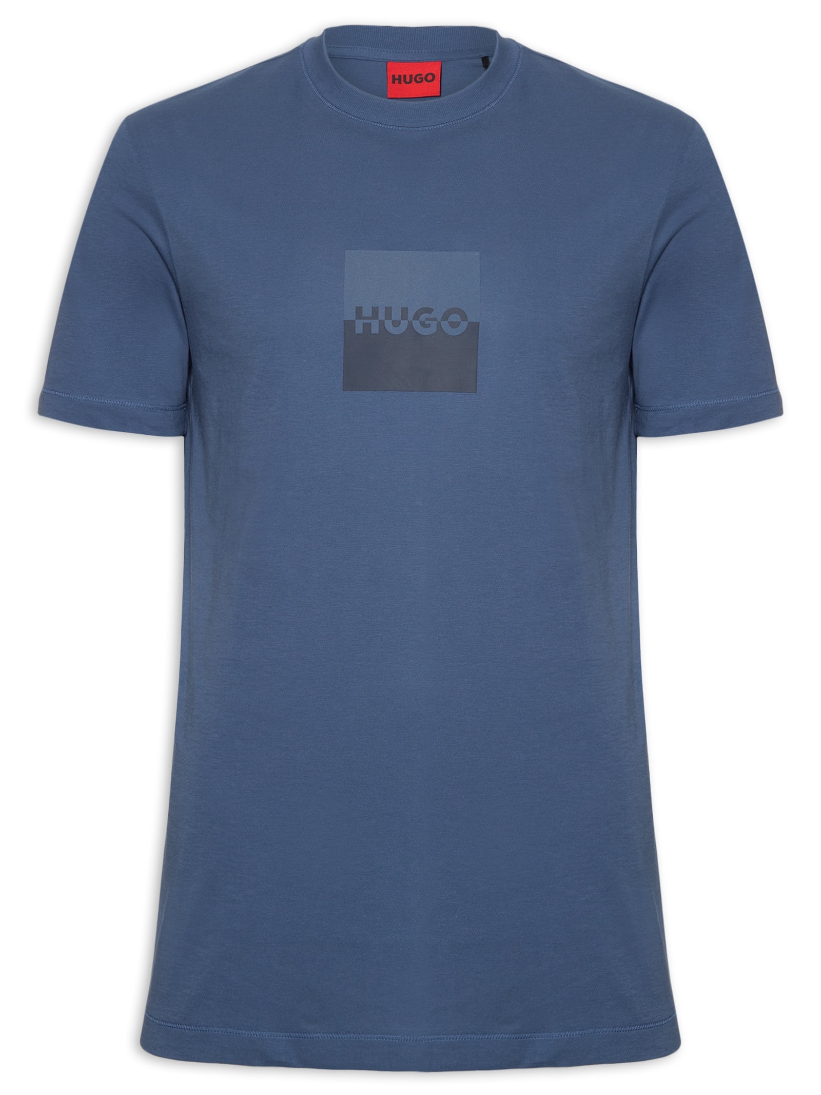 Camiseta Masculina Manga Curta Dusplit Azul  Hugo