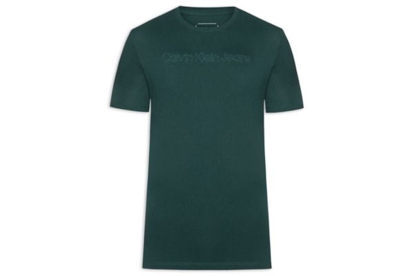 Camiseta Masculina Manga Curta Embossed + Bordado - Verde