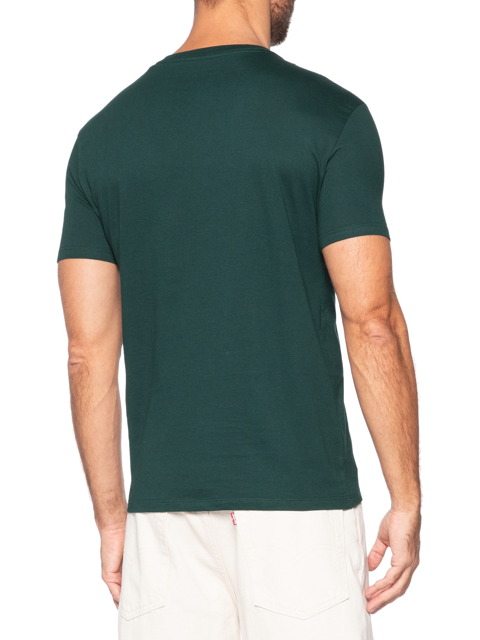 Camiseta Masculina Manga Curta Embossed + Bordado Verde Calvin Klein Jeans