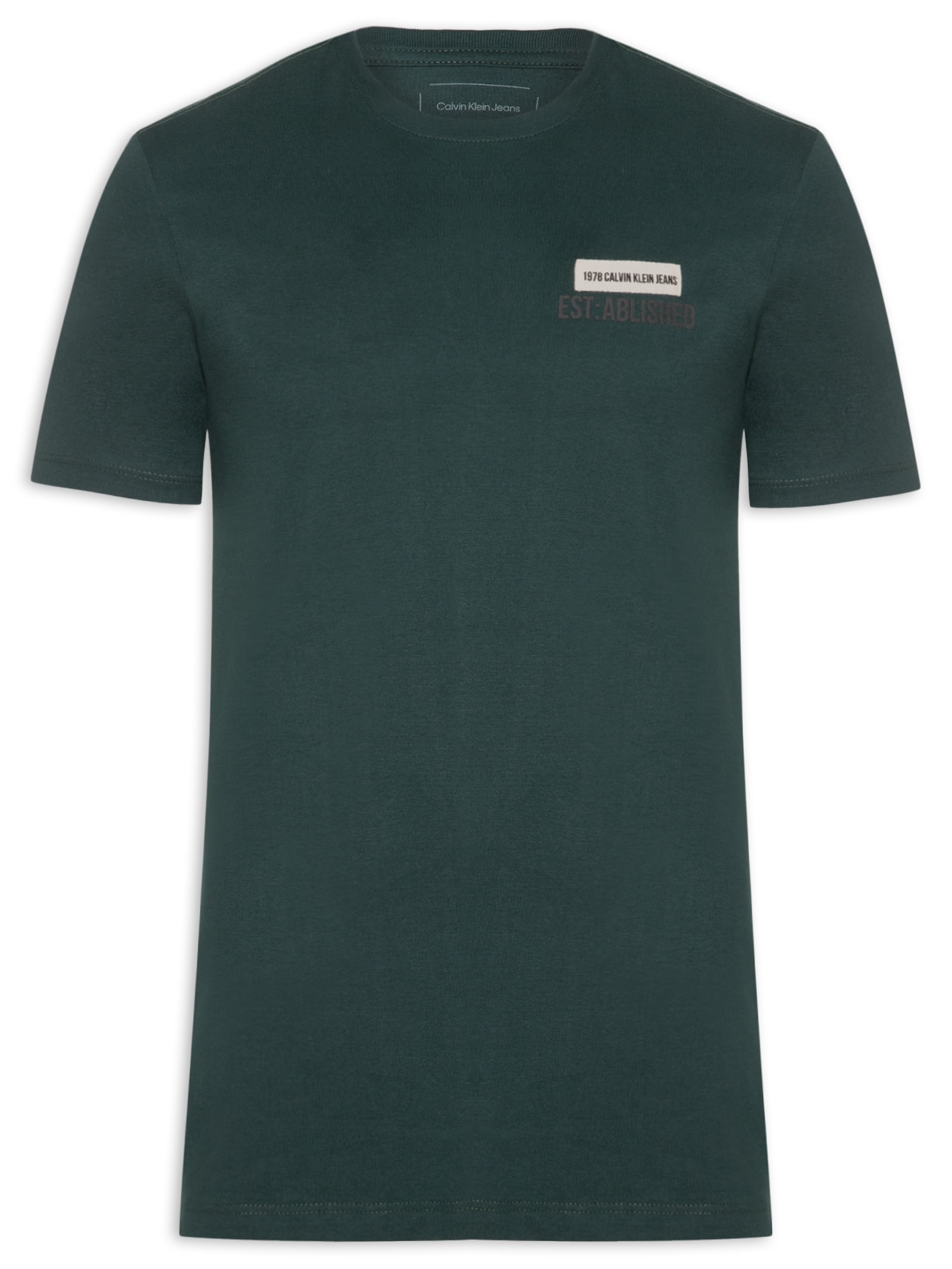 Camiseta Masculina Manga Curta Established Verde Calvin Klein Jeans