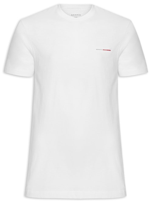 Camiseta Masculina Manga Curta Estampa – Branco