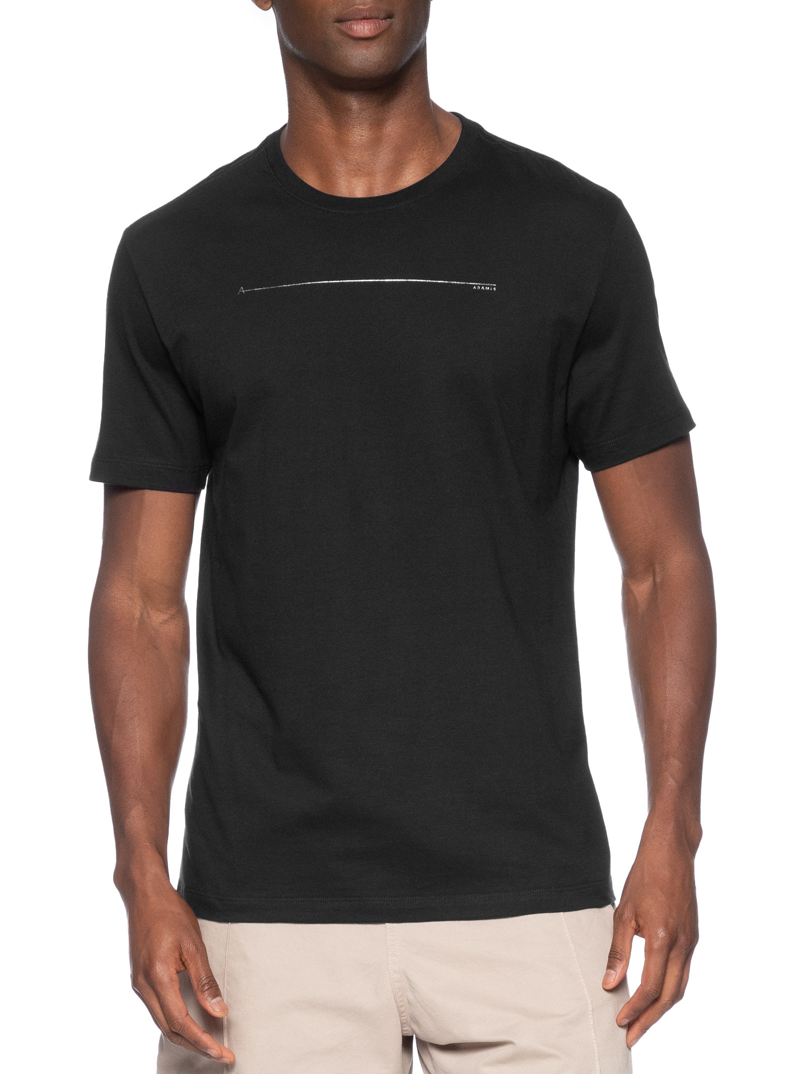 Camiseta Masculina Manga Curta Estampa Icon Preto Aramis