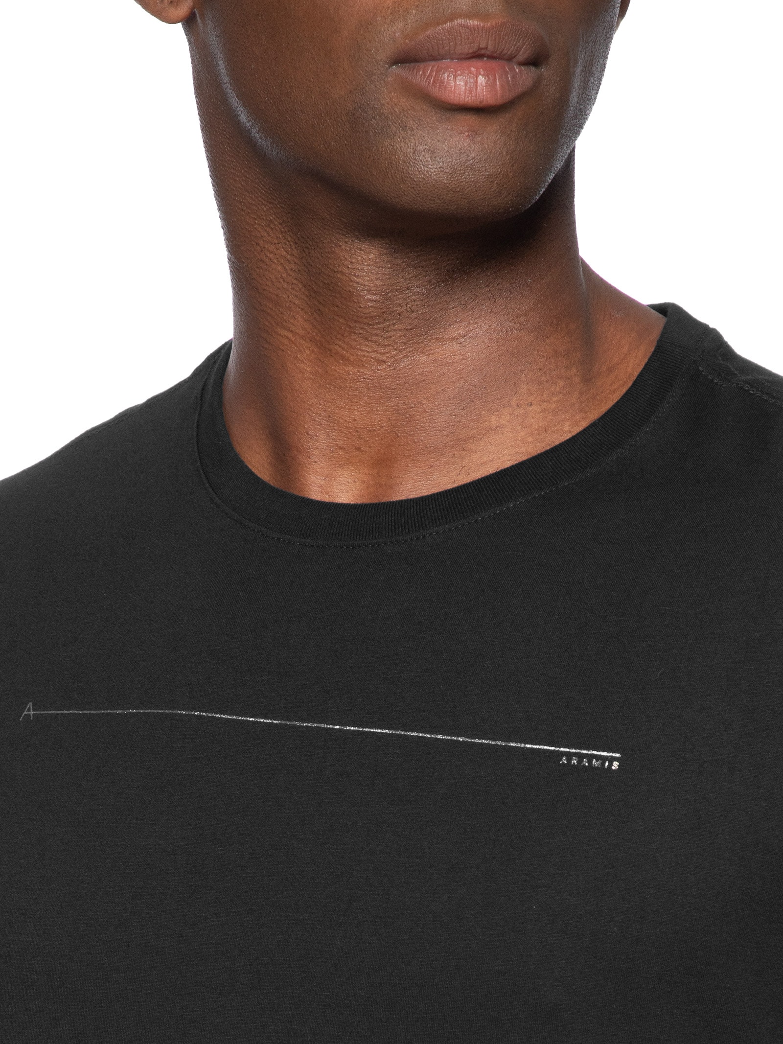 Camiseta Masculina Manga Curta Estampa Icon Preto Aramis