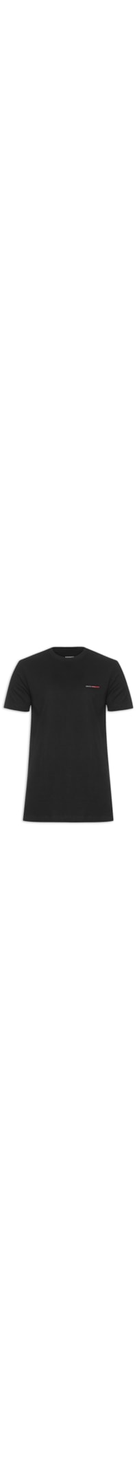 Camiseta Masculina Manga Curta Estampa - Preto