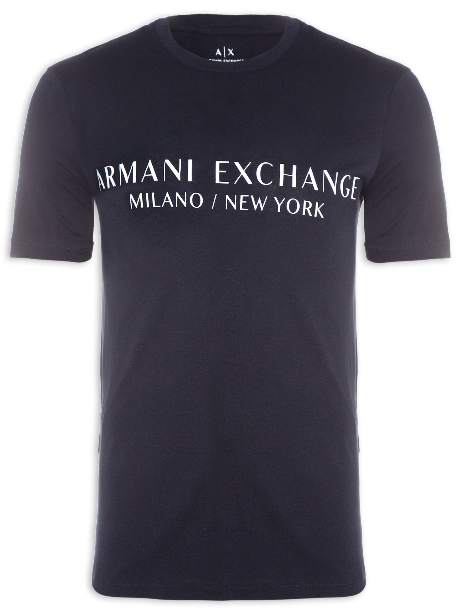 Camiseta Masculina Manga Curta Estampada Azul Armani Exchange