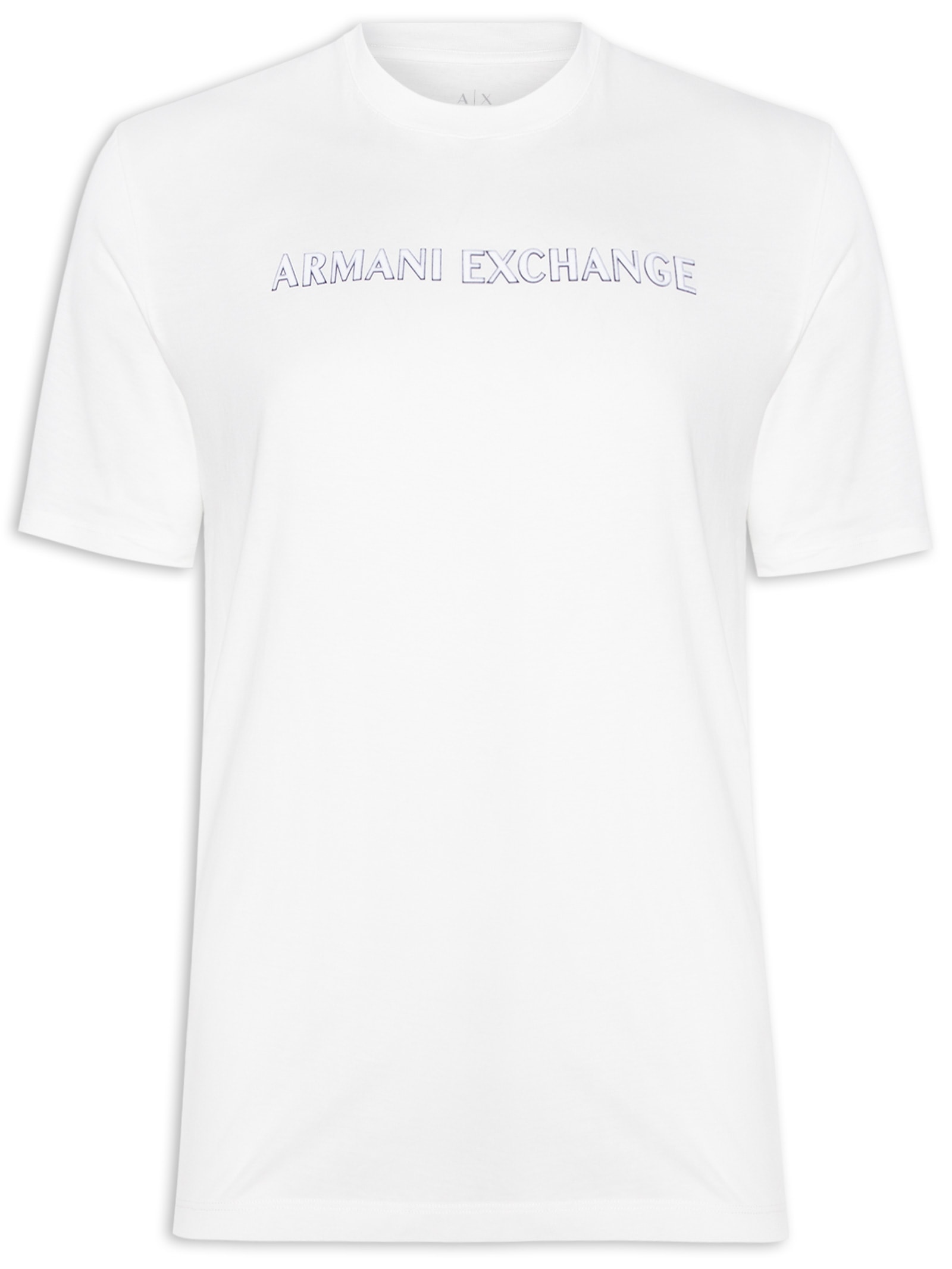 Camiseta Masculina Manga Curta Estampada Branco Armani Exchange